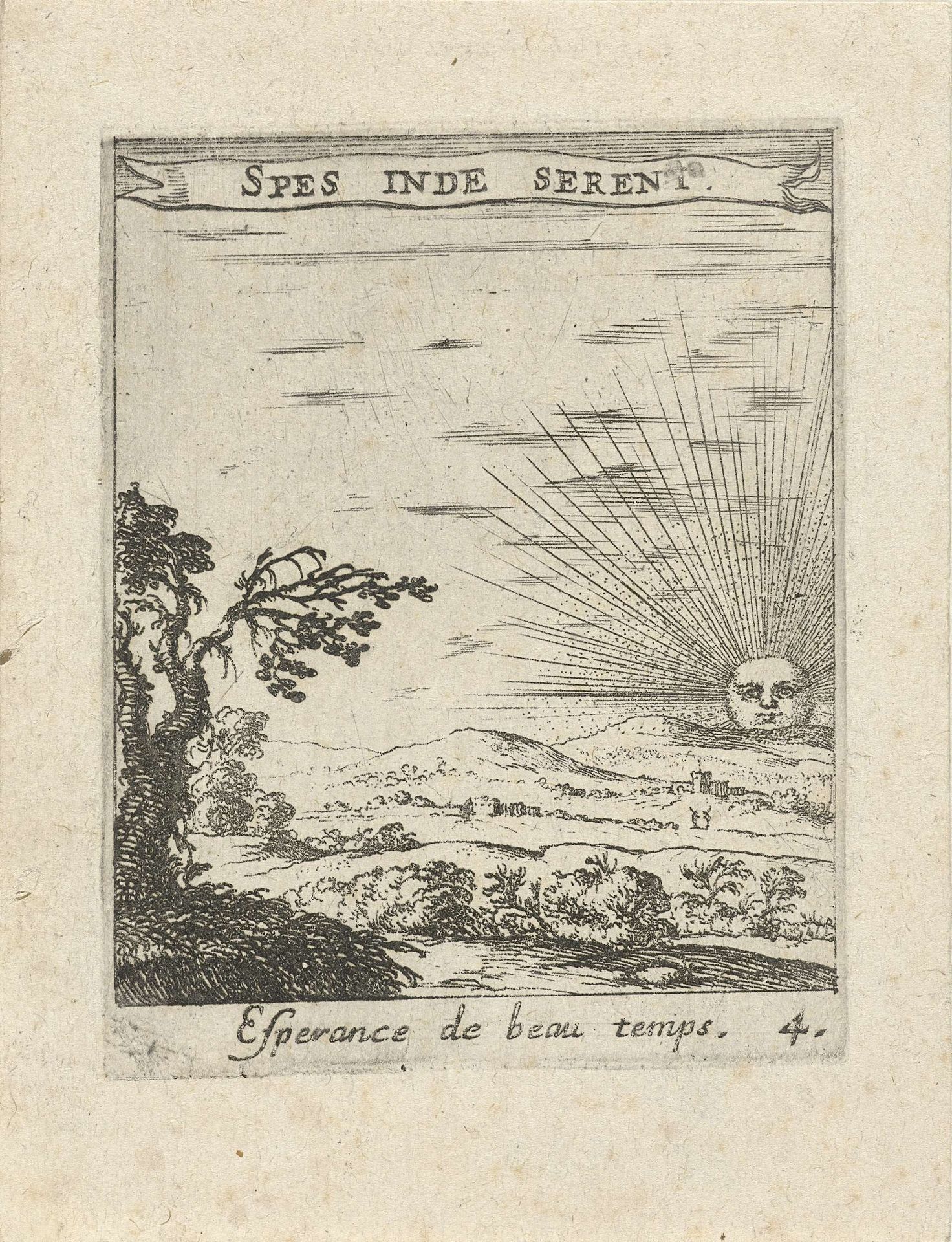 Landschap met opkomende zon by Albert Flamen