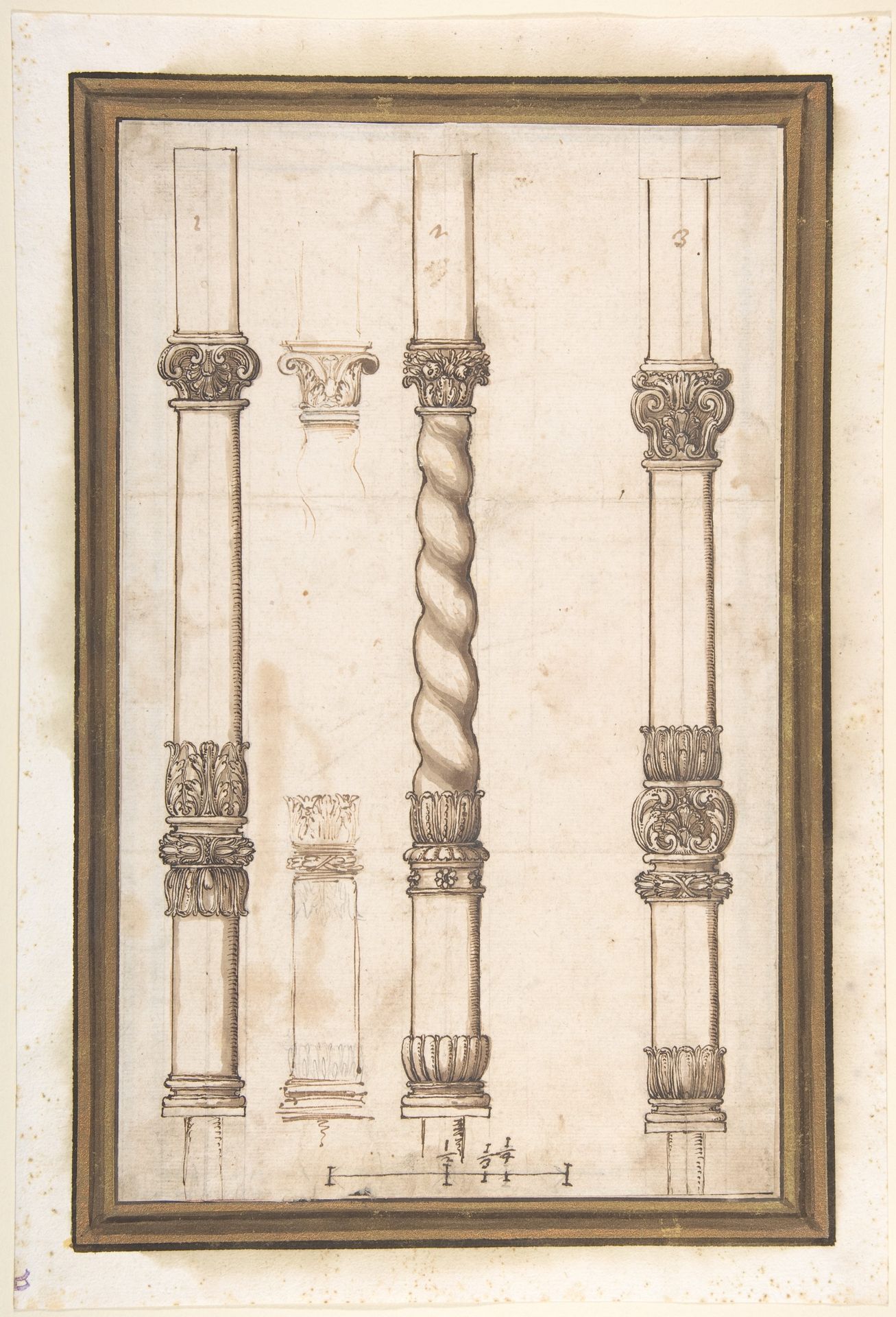 Four Designs for Pillars by Anonymous