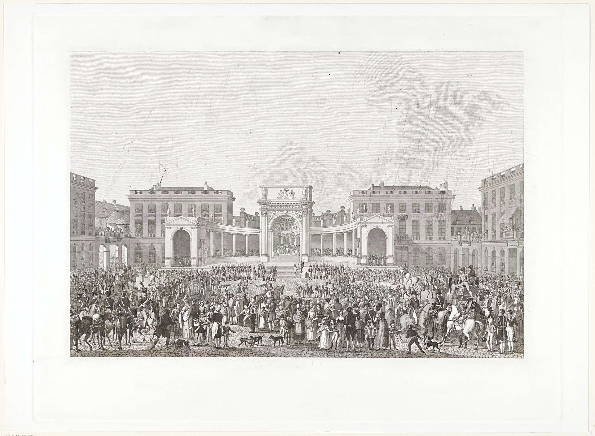 Inhuldiging van Willem I te Brussel op 21 september 1815 by Jacob Ernst Marcus