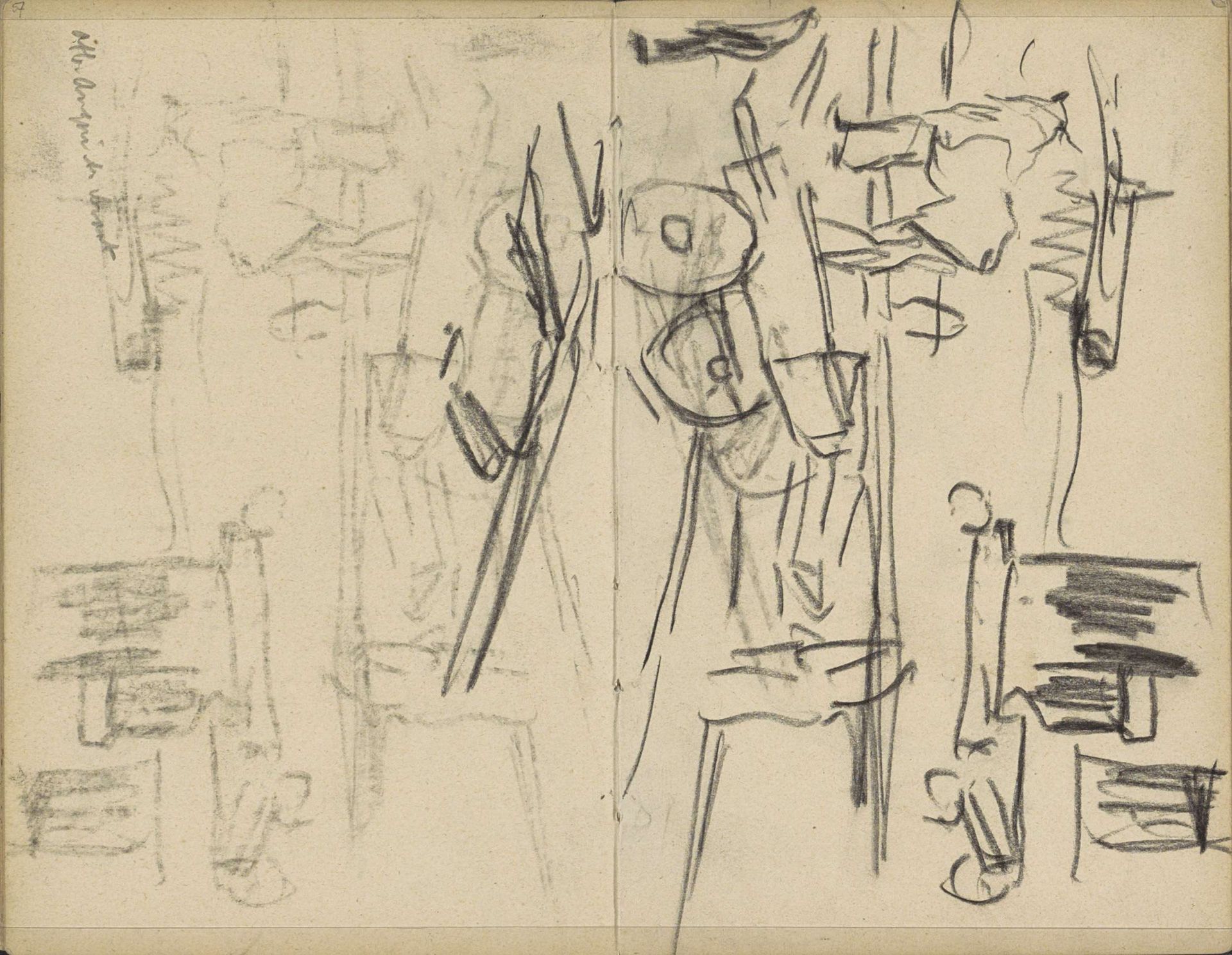 Gezicht op de sloop van panden in de Sint Agnietenstraat te Amsterdam by George Hendrik Breitner