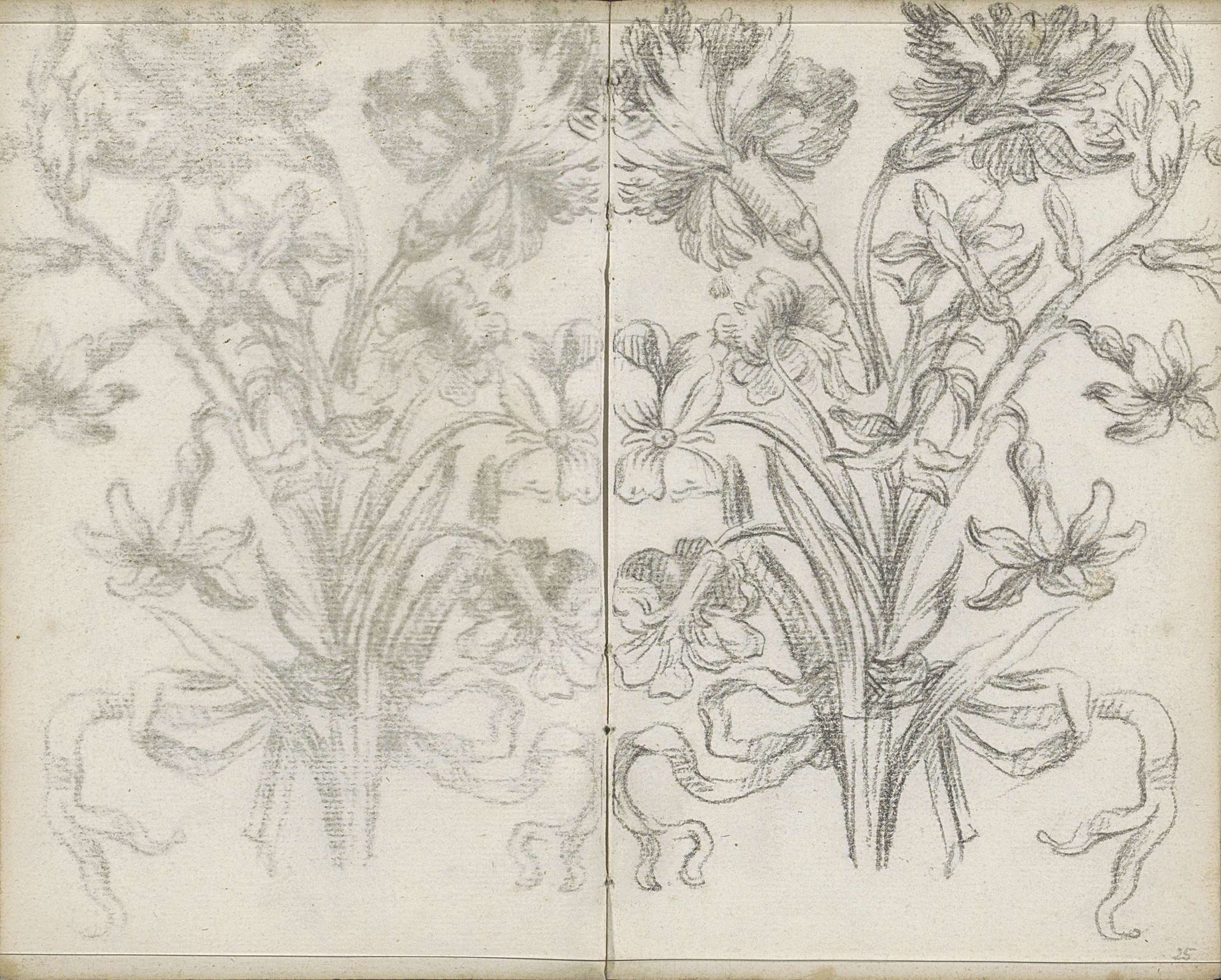 Boeket met bloemen by Petrus Johannes van Reysschoot