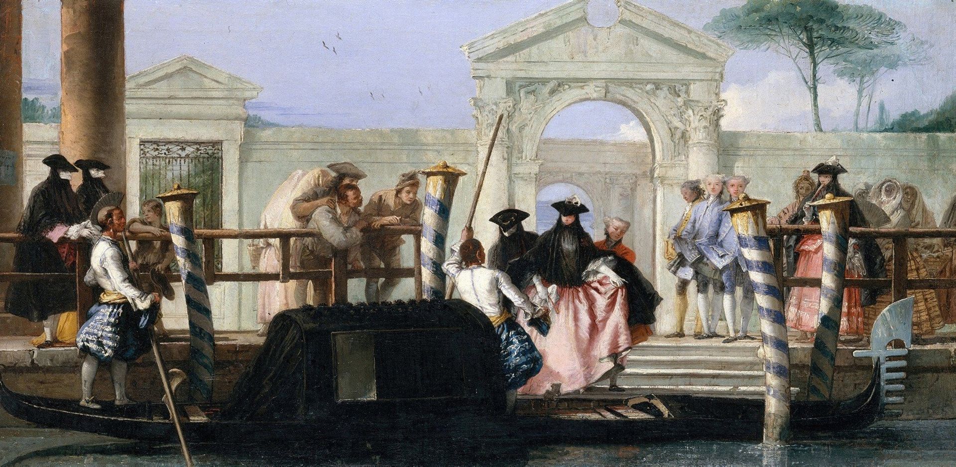 The Departure of the Gondola by Giovanni Domenico Tiepolo