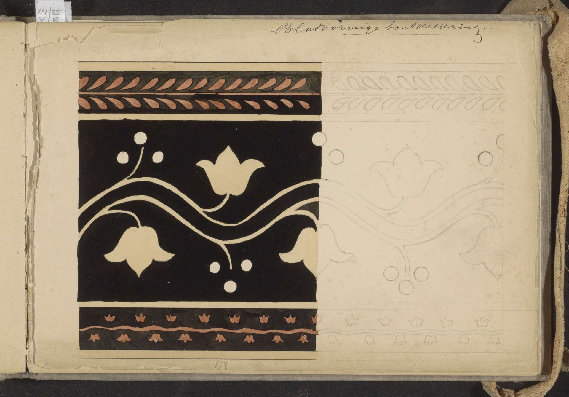 Bandversiering met bladeren by Johanna van de Kamer