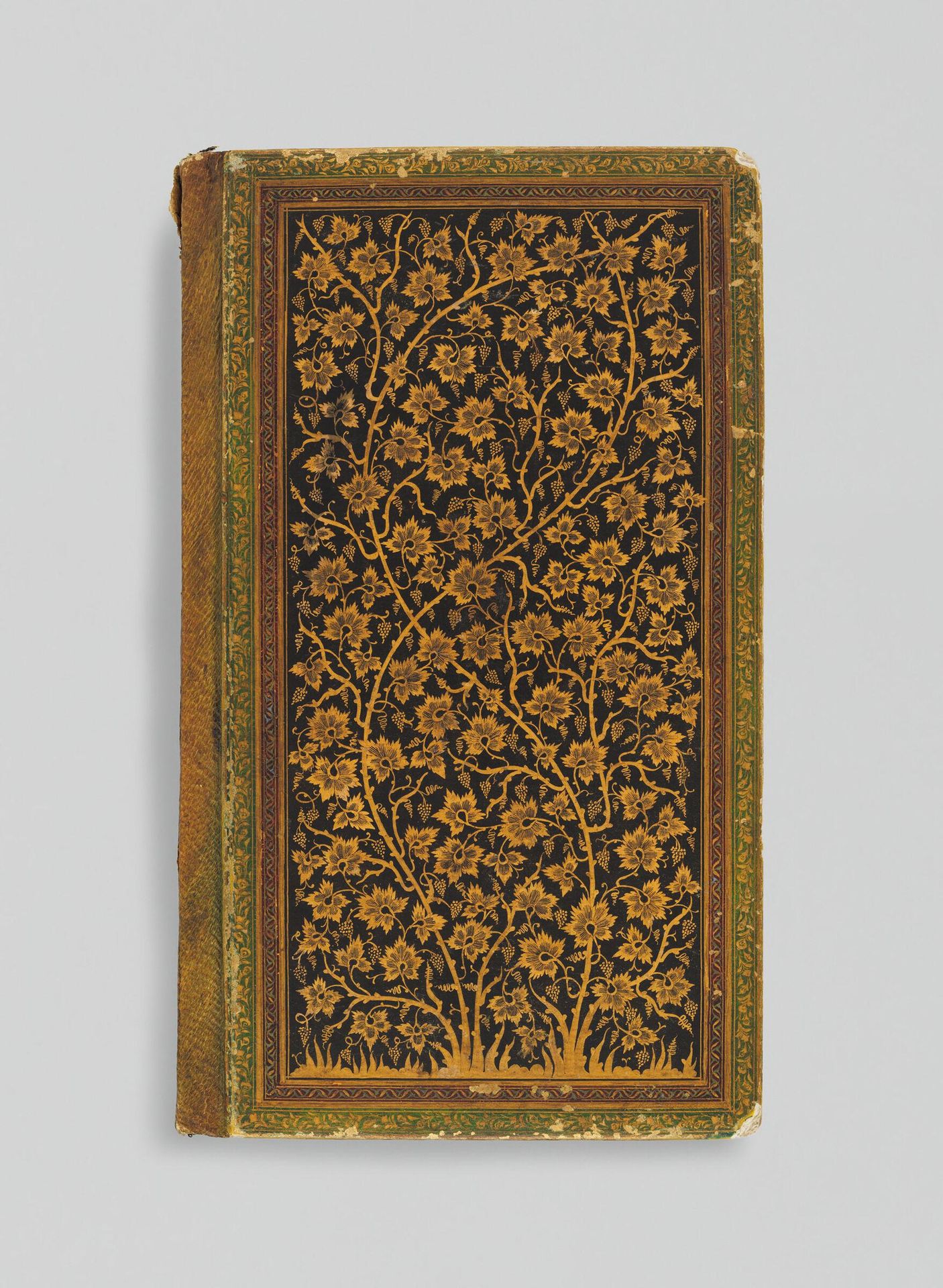 Manuscript of the Gulistan of Sa`di, with lacquer binding by Attributed to Mahmud Muzahhib-bashi