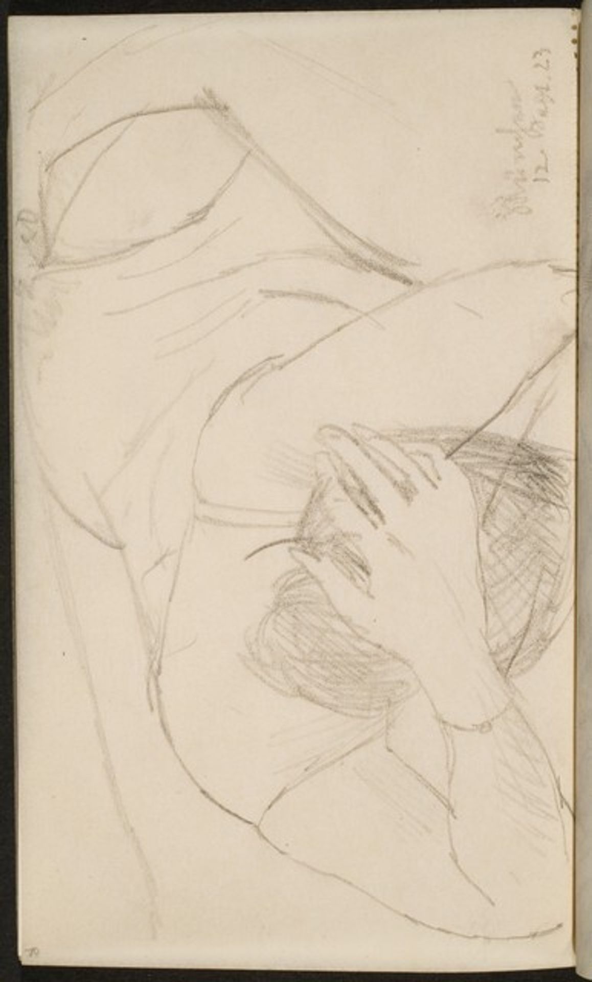 Liegende Frau in Wäsche (Woman in Corset Reclining ) [p. 70] by Max Beckmann