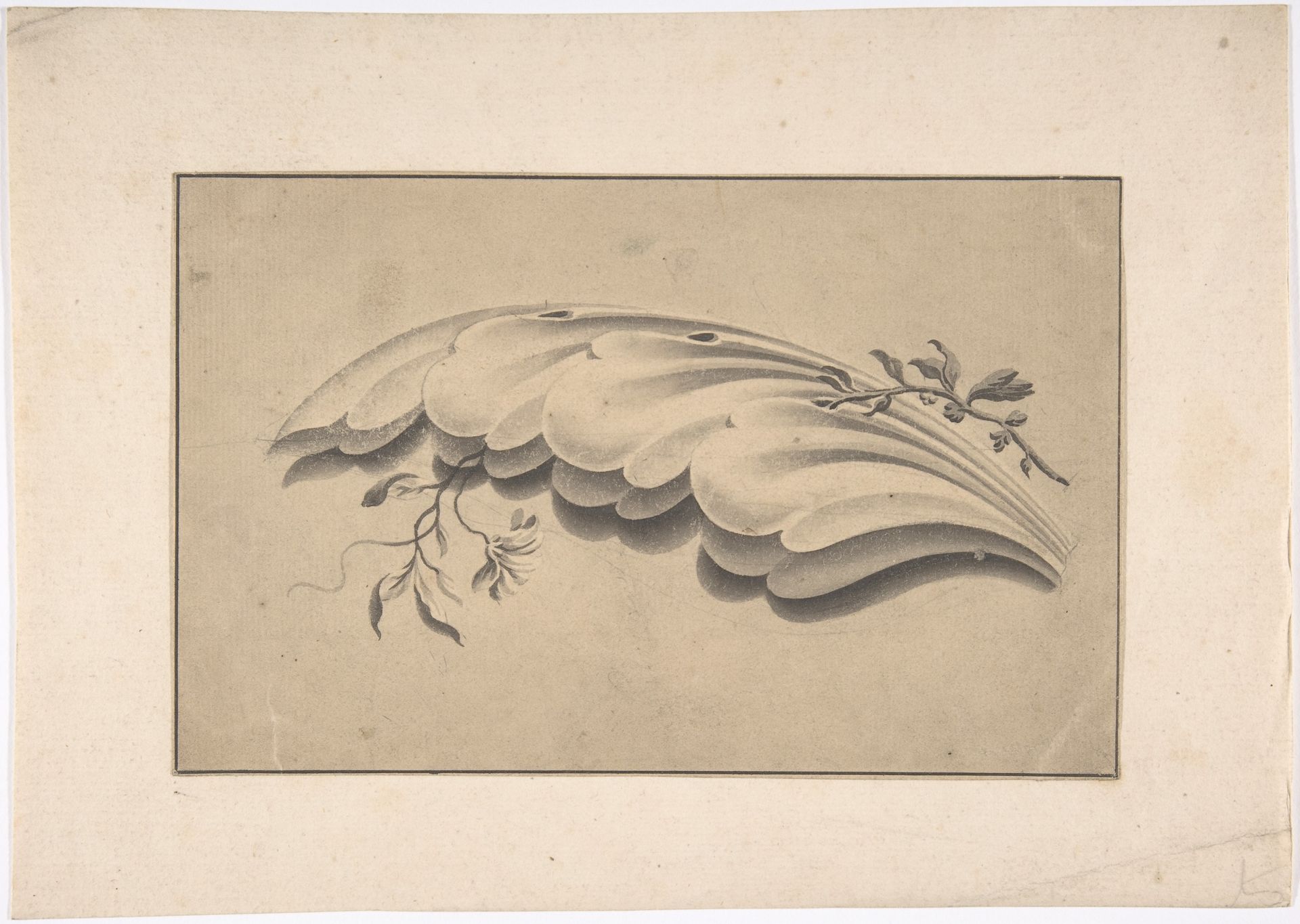 Acanthus Leaf and Flowering Vine Ornament by Anonymous