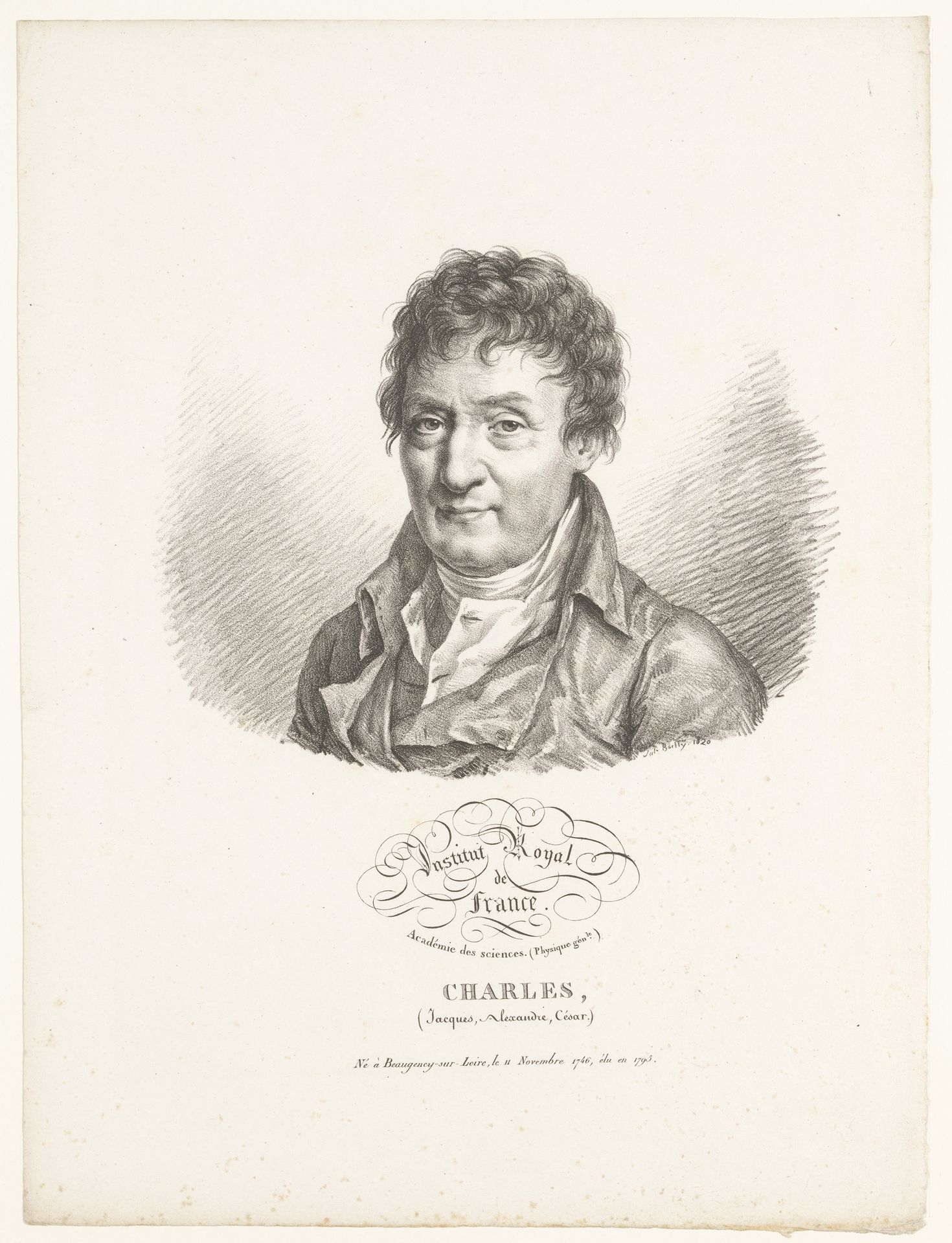 Portret van de natuurkundige Jacques Charles by Julien-Léopold Boilly