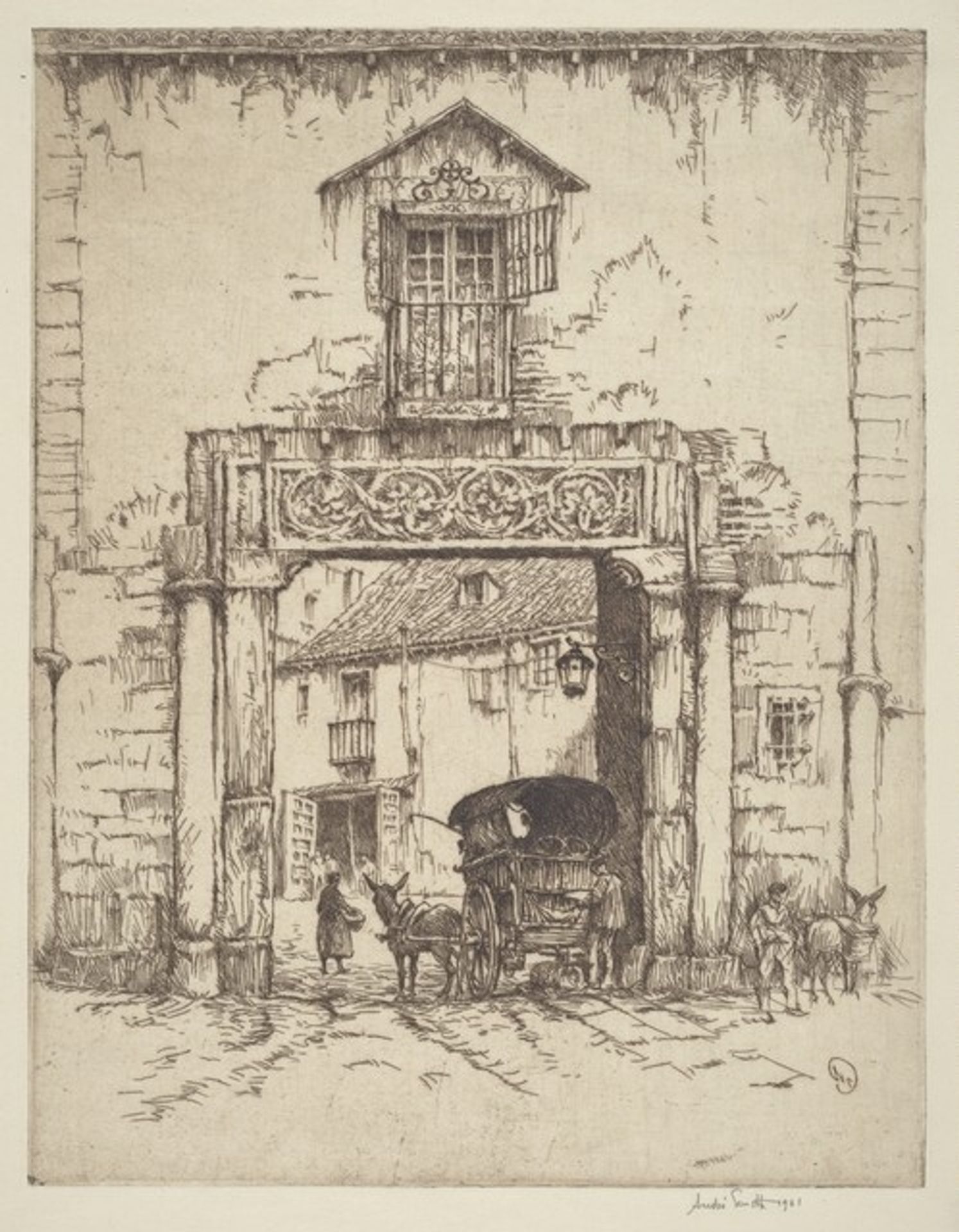 The Gate of the Flowered Lintel, Toledo by Jules André Smith