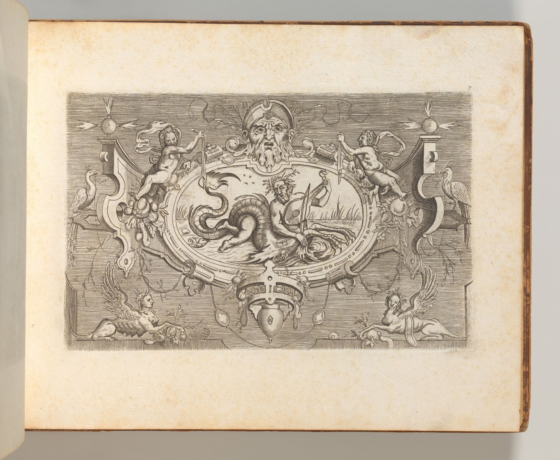 Targhe ed altri ornati di varie e capricciose invenzioni (Cartouches and other ornaments of various and capricious invention, page 7) by Jacob Floris