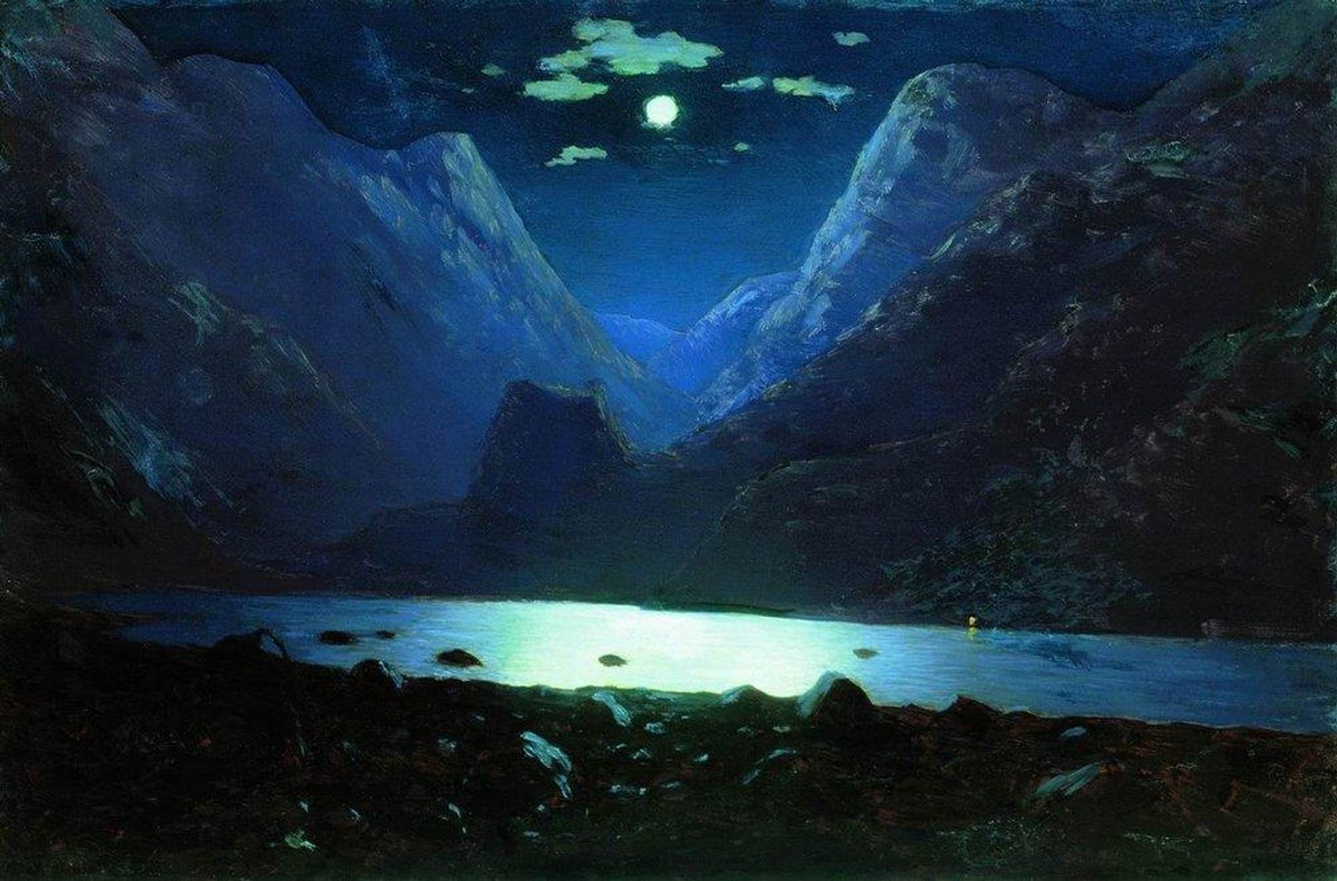 Daryal pass. Moonlight Night by Arkhyp Kuindzhi