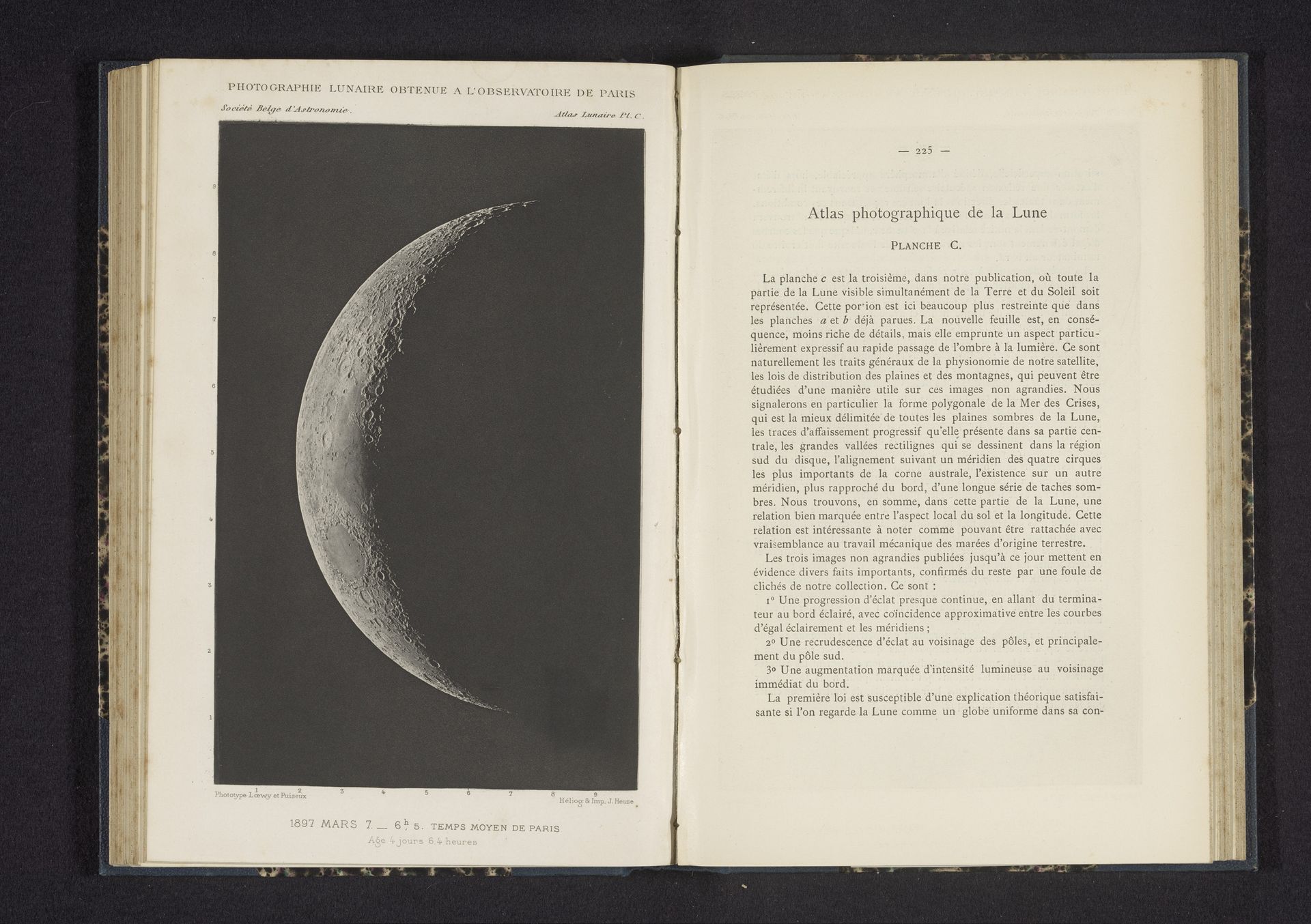 Gezicht op de maan by Loewy et Puiseux