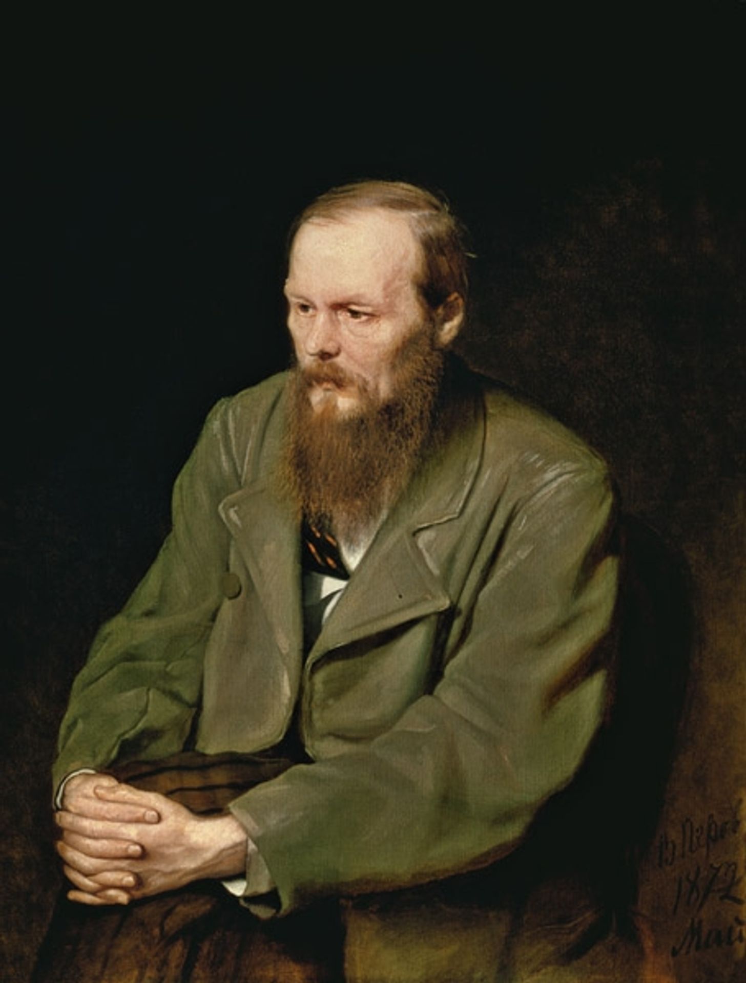 Portrait of the Author Feodor Dostoyevsky by Vasily Perov