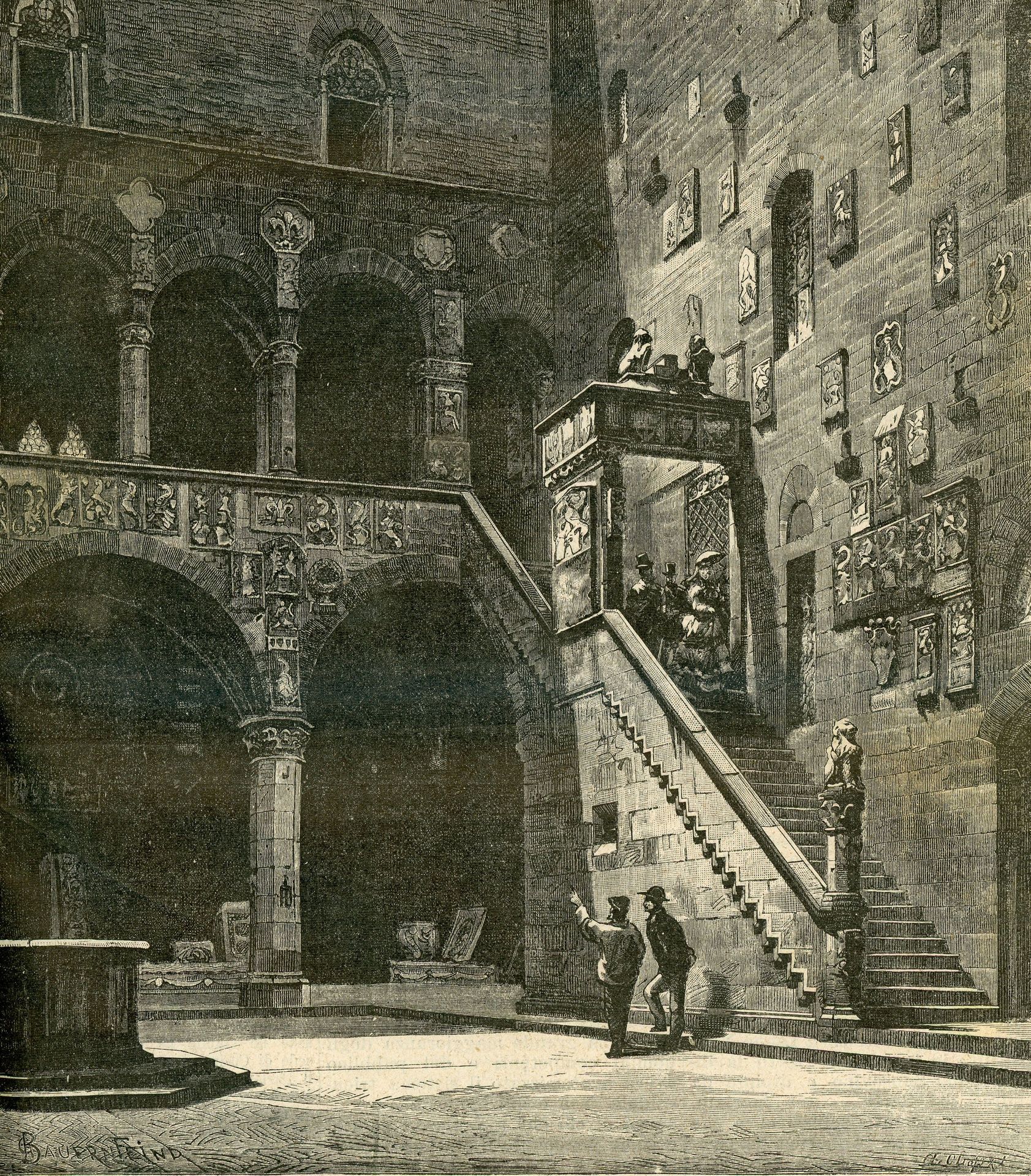 Florence. The Palazzo Del Bargello by Gustav Bauernfeind