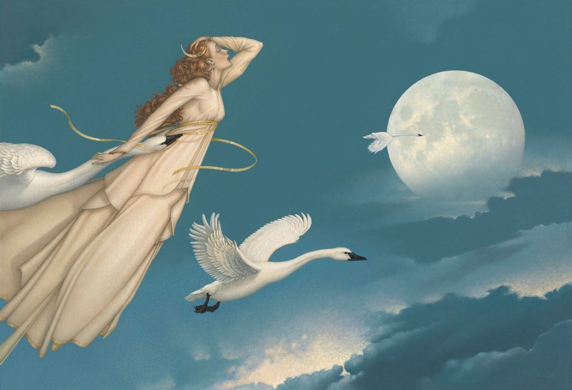 New Moon Full Moon by Michael Parkes