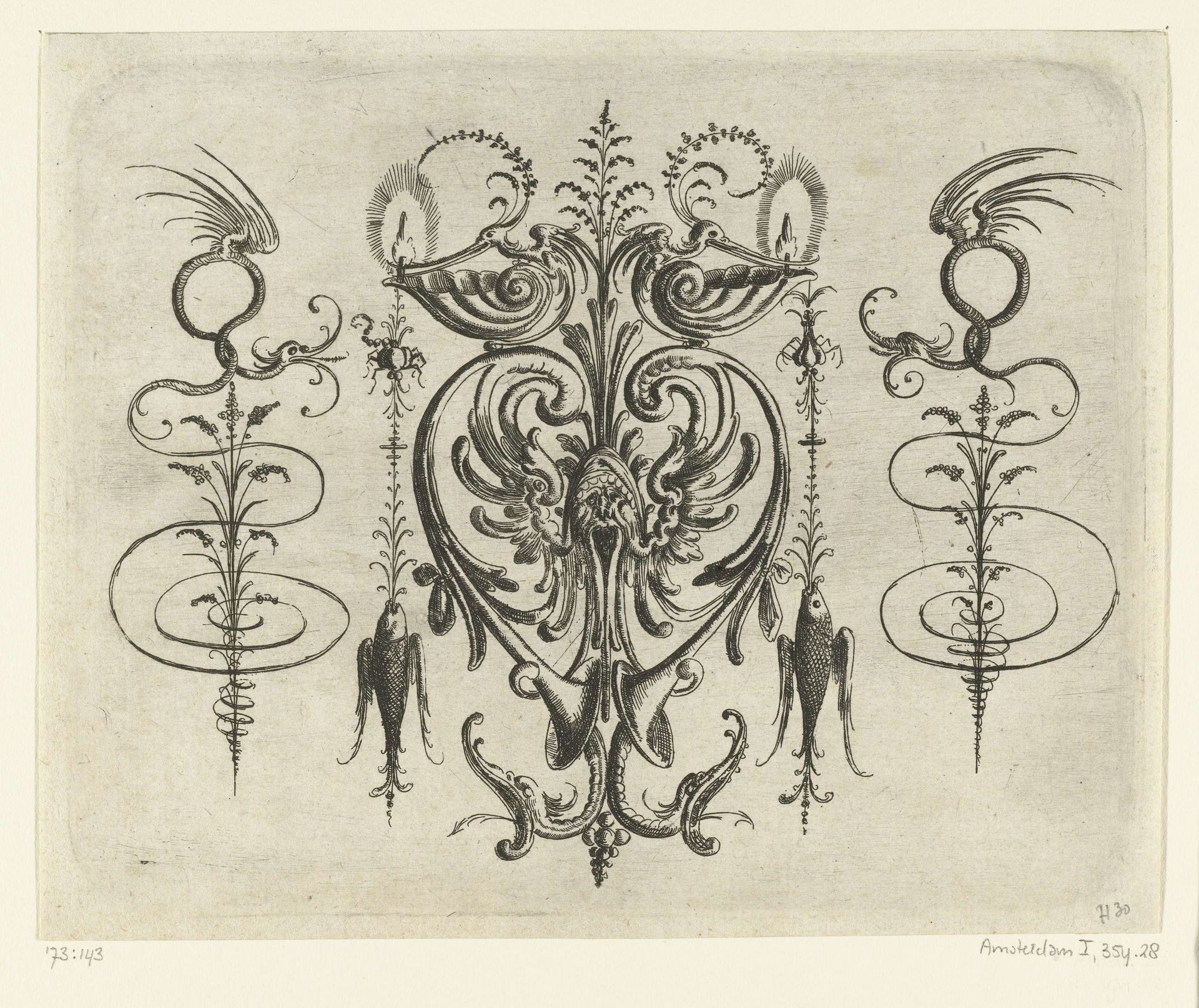 Mascaron met vleugels by Christoph Jamnitzer