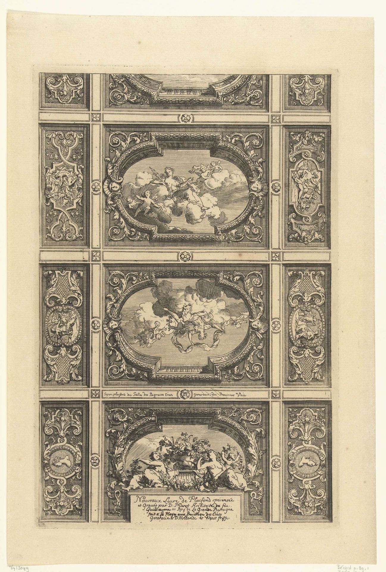 Titelblad: Nouveau Liure de Placfond by Daniël (I) Marot