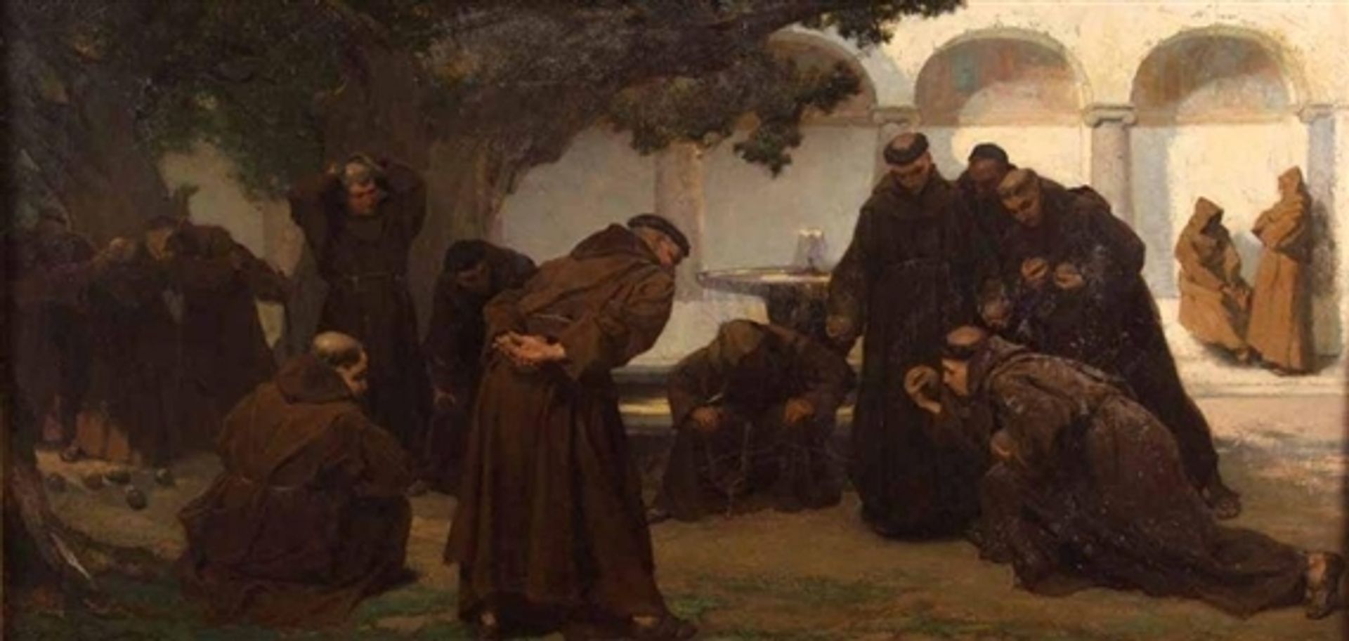 Monks Playing Bowls by Charles Hermans