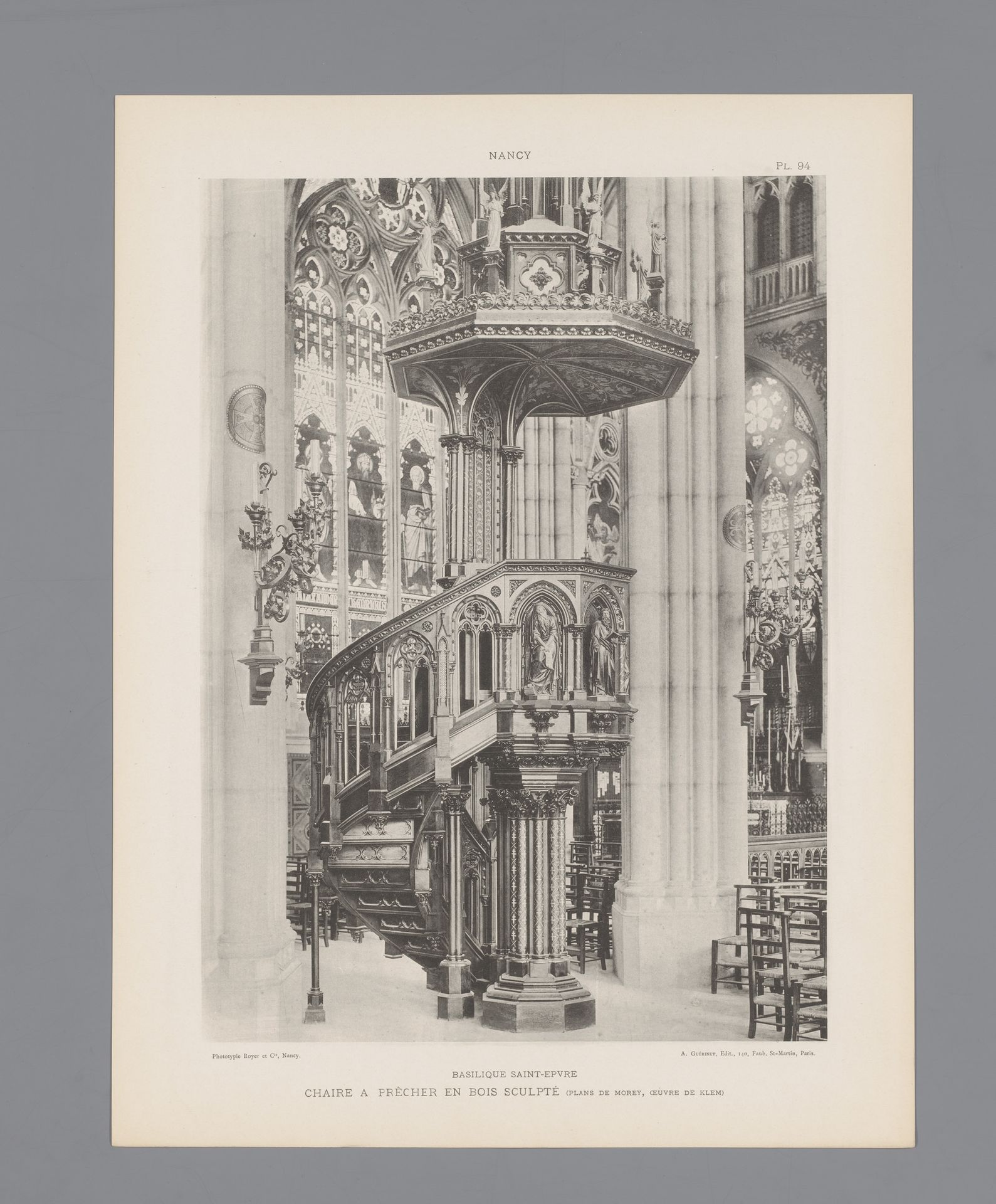 Preekstoel in de Basilique Saint-Epvre te Nancy by Anonymous