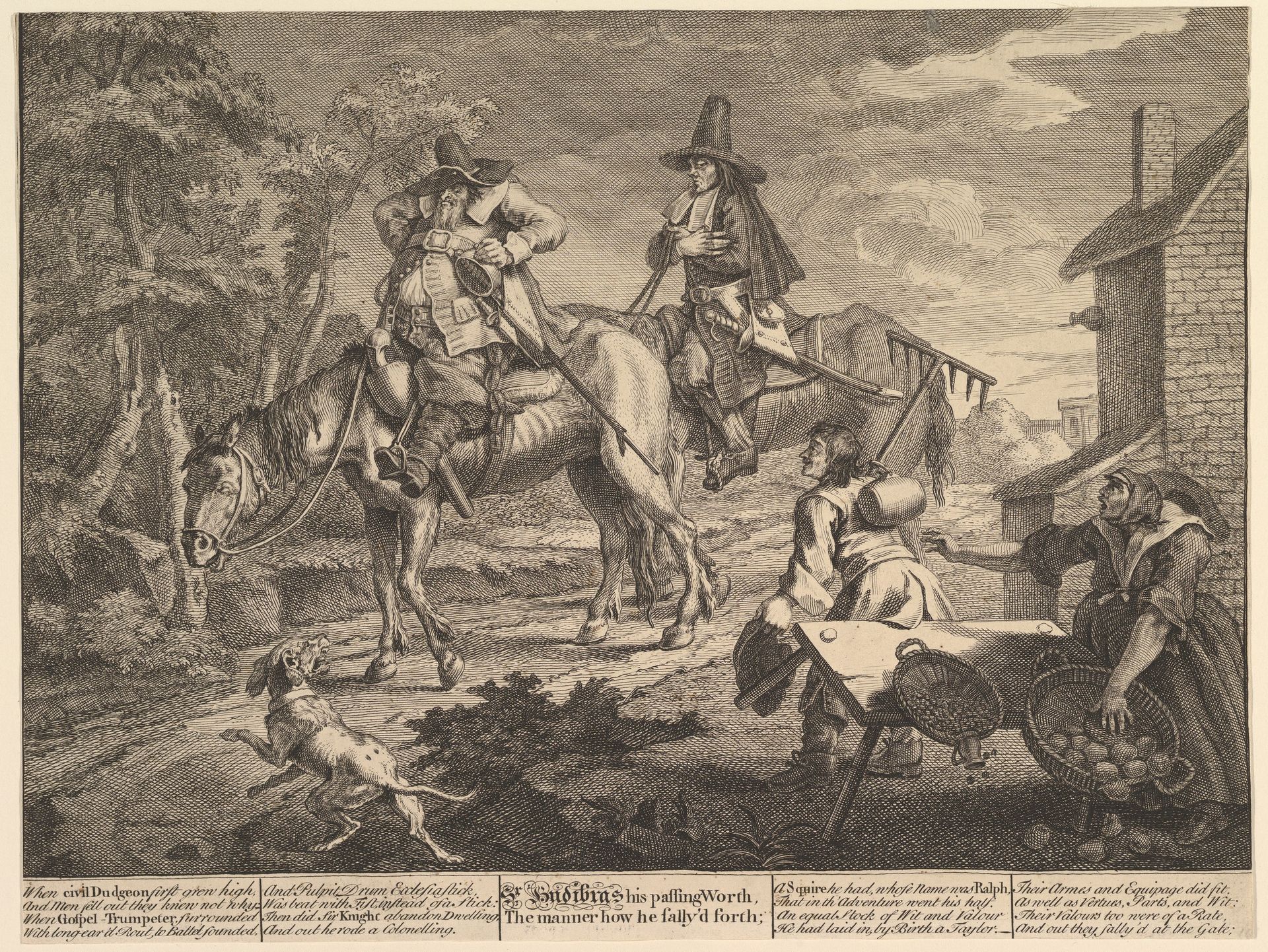 Sr. Hudibras, His Passing Worth, The Manner How He Sally'd Forth": Twelve Large Illustrations for Samuel Butler's Hudibras, Plate 2 by William Hogarth