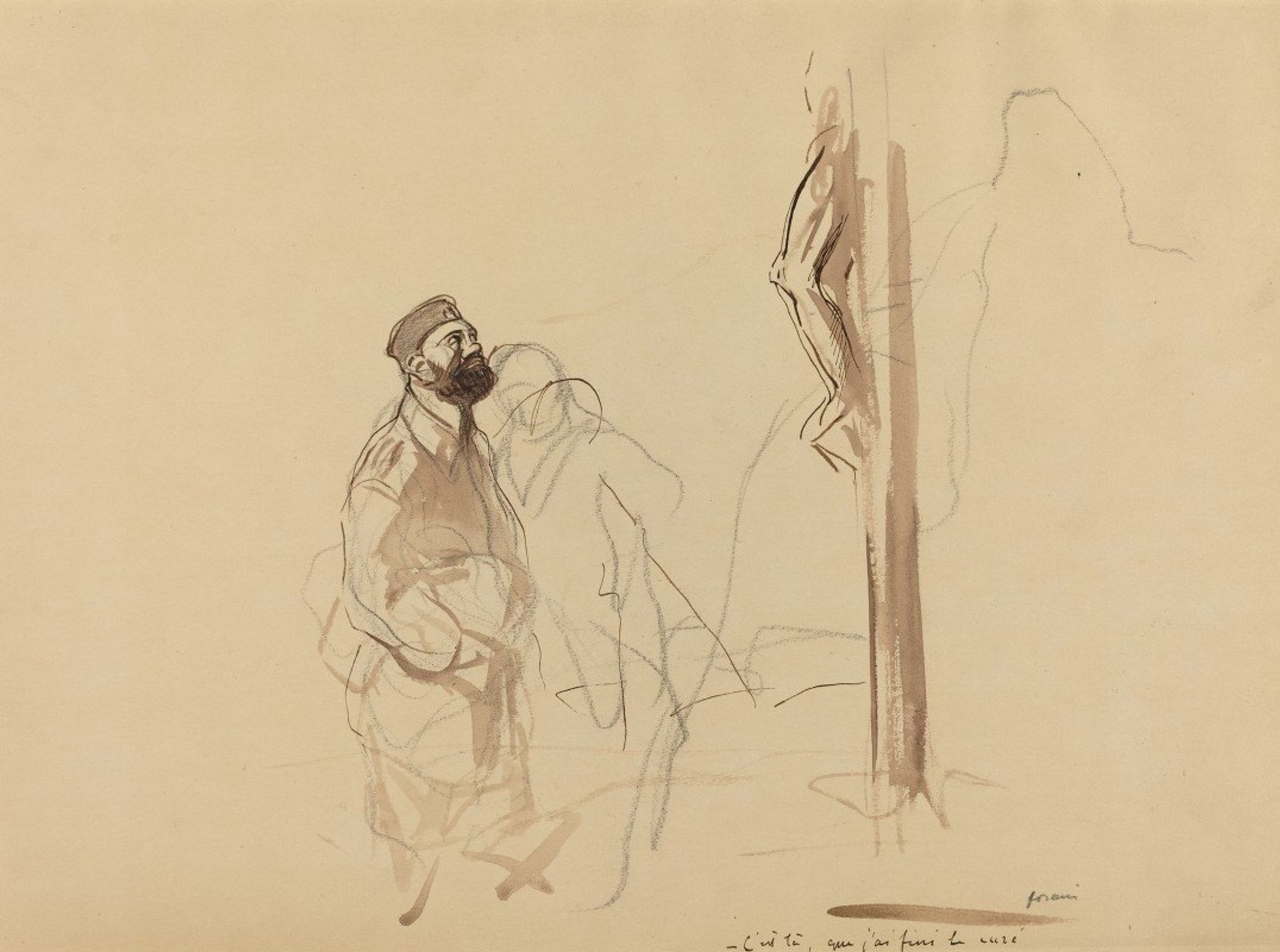 C’est la, que j’ai fini le cure by Jean-Louis Forain