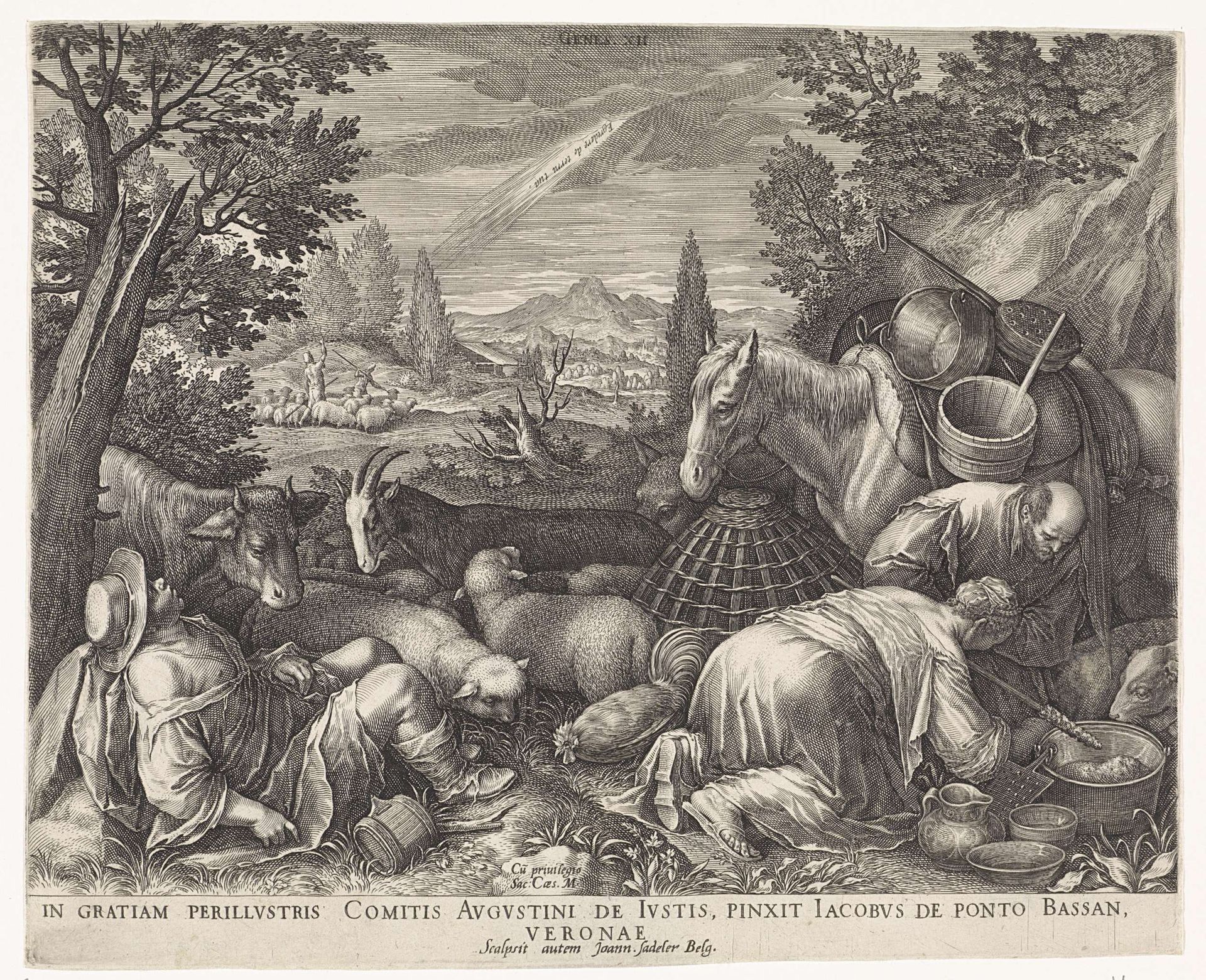 Roeping van Abraham by Johann Sadeler I