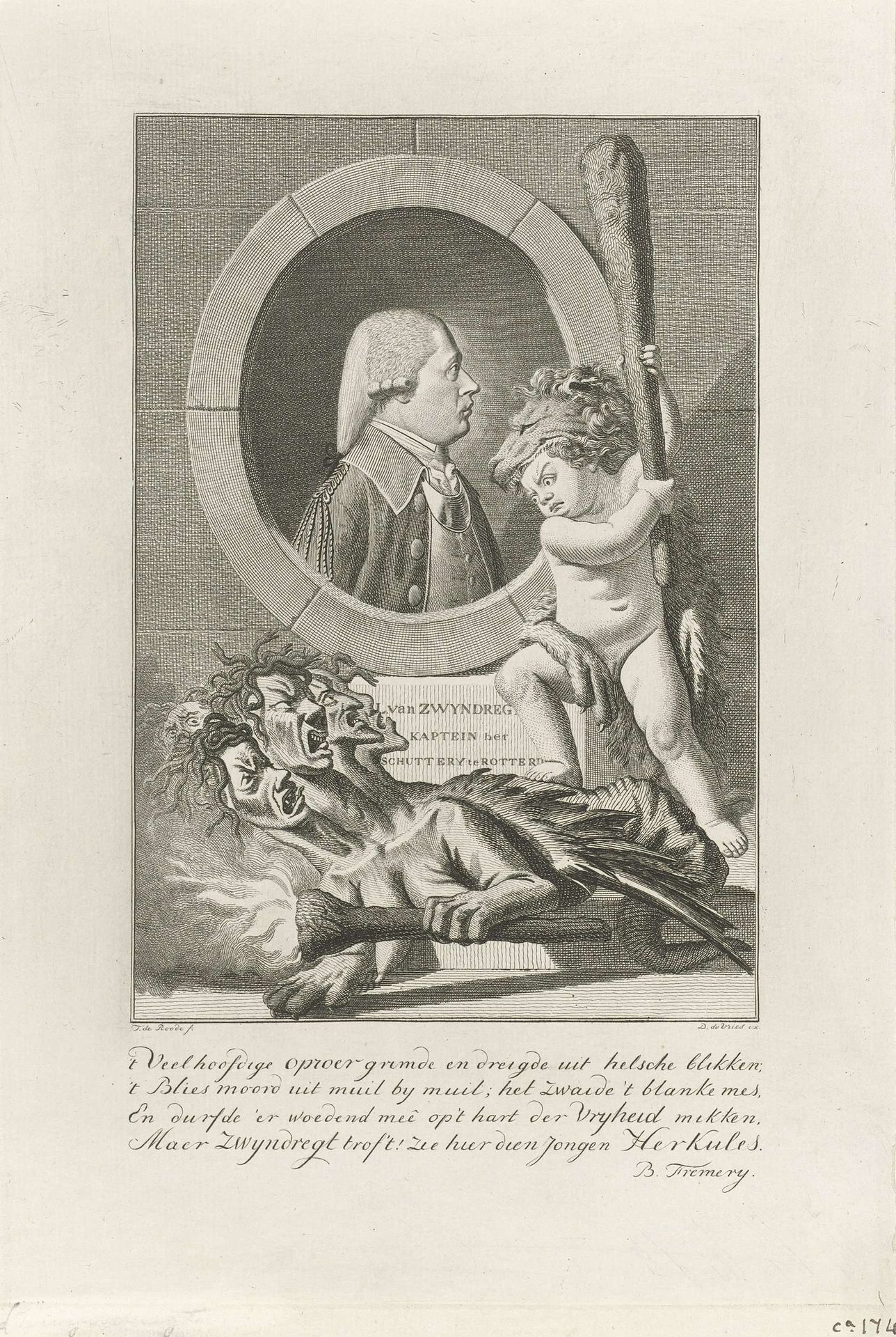 Portret van L. van Zwijndregt by Theodorus de Roode