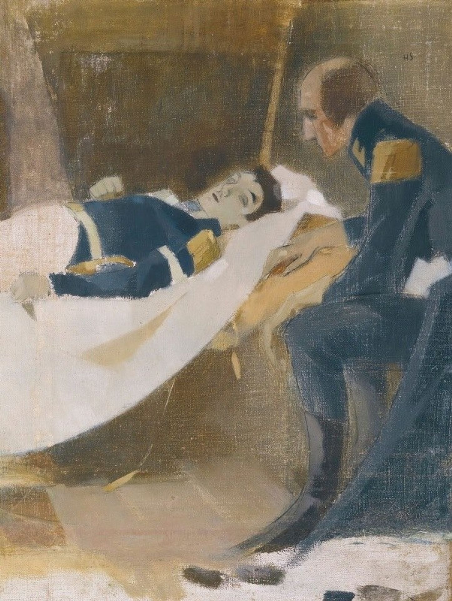 The death of Wilhelm von Schwerin by Helene Schjerfbeck