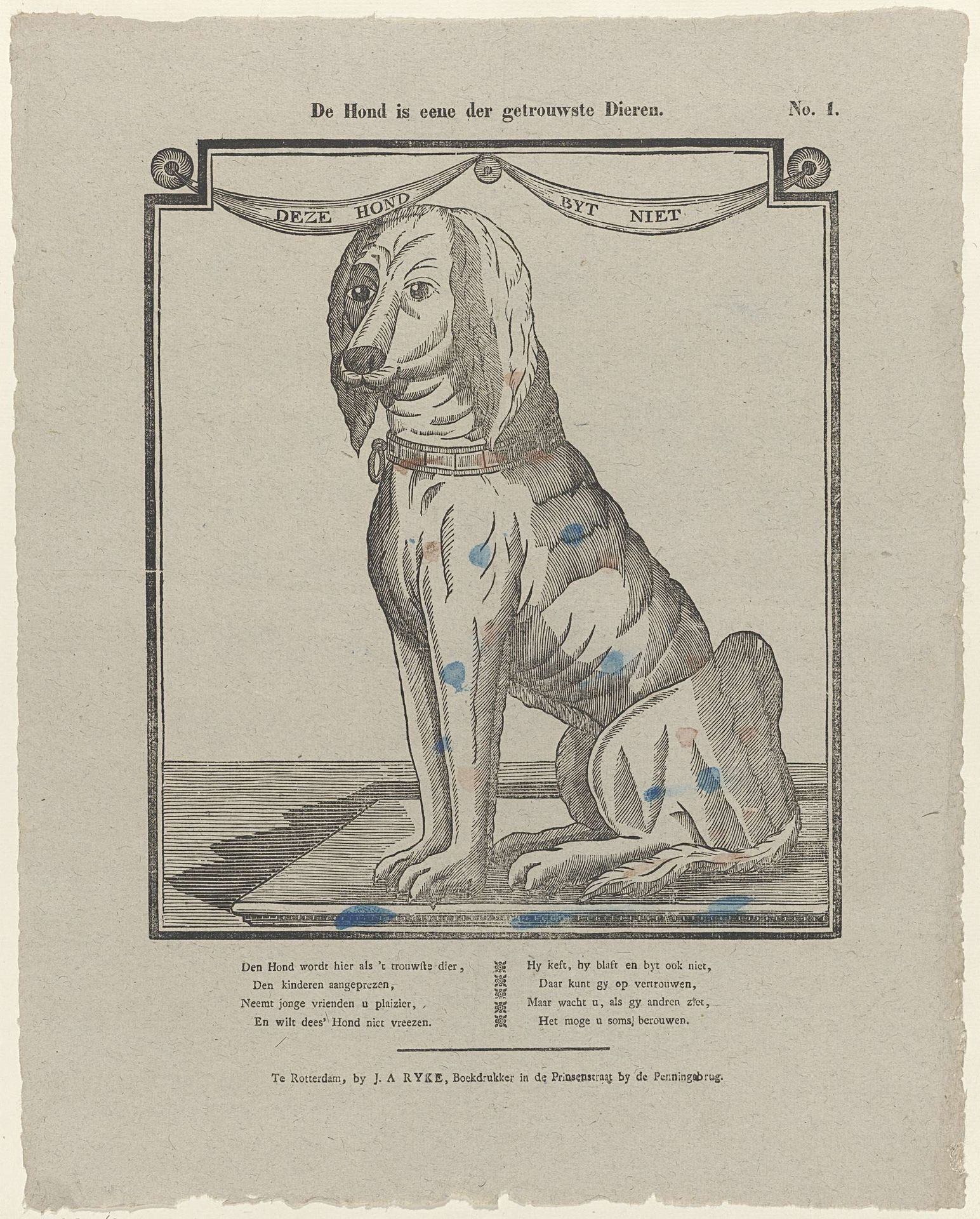 De hond is eene der getrouwste dieren by J.A. Rijke