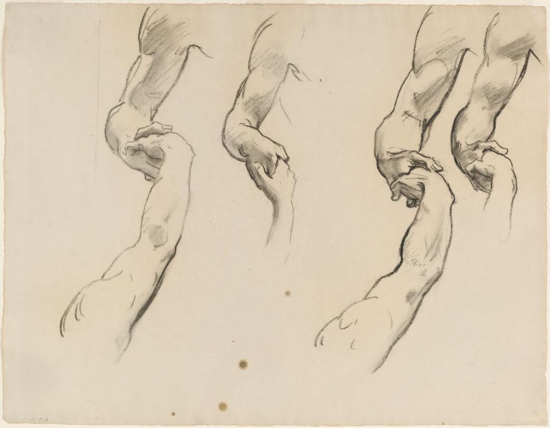 Study of Clasped Hands, for "Heaven," Boston Public Library by John Singer Sargent