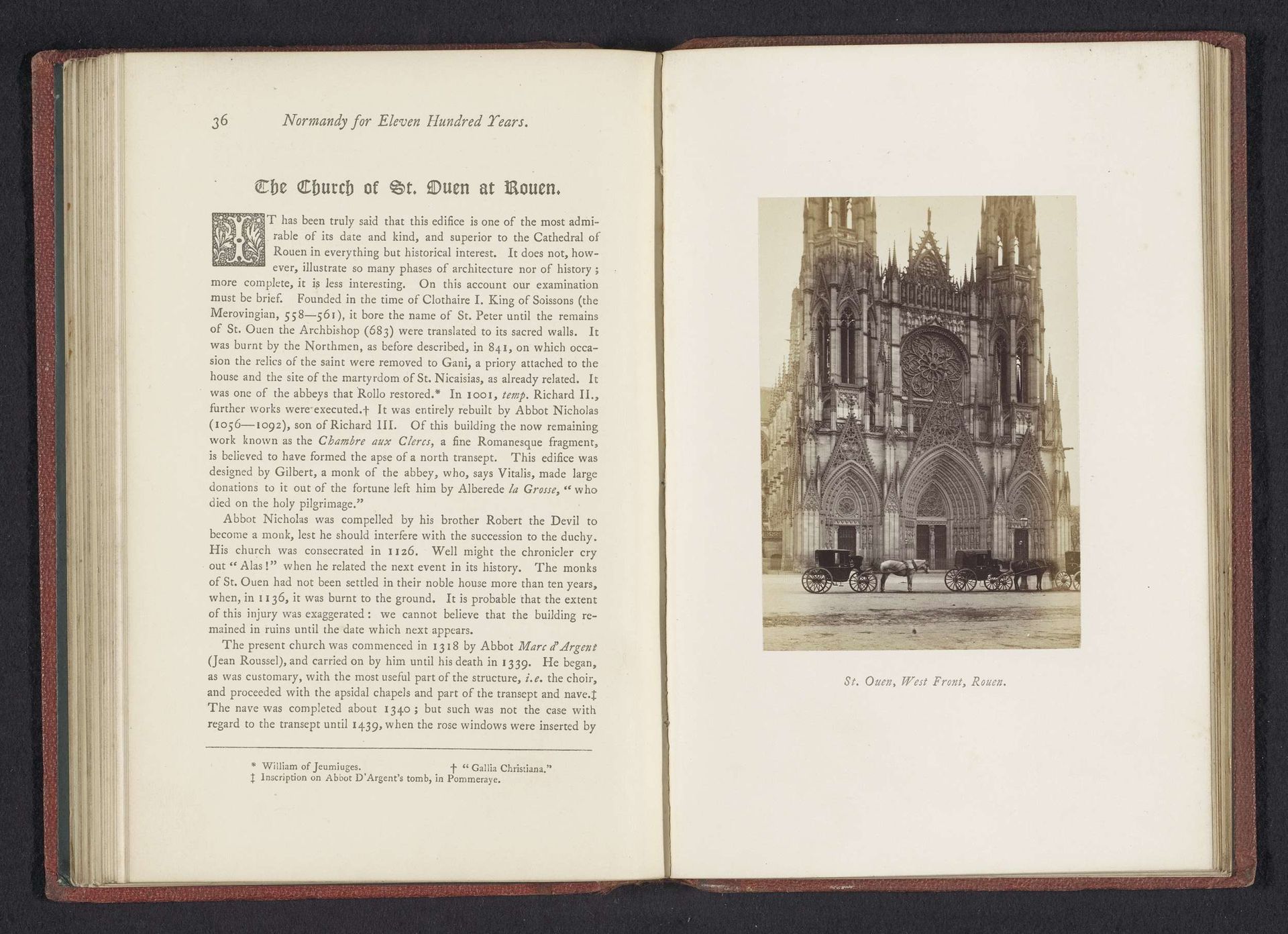 St. Ouen, West front, Rouen by Joseph Cundall