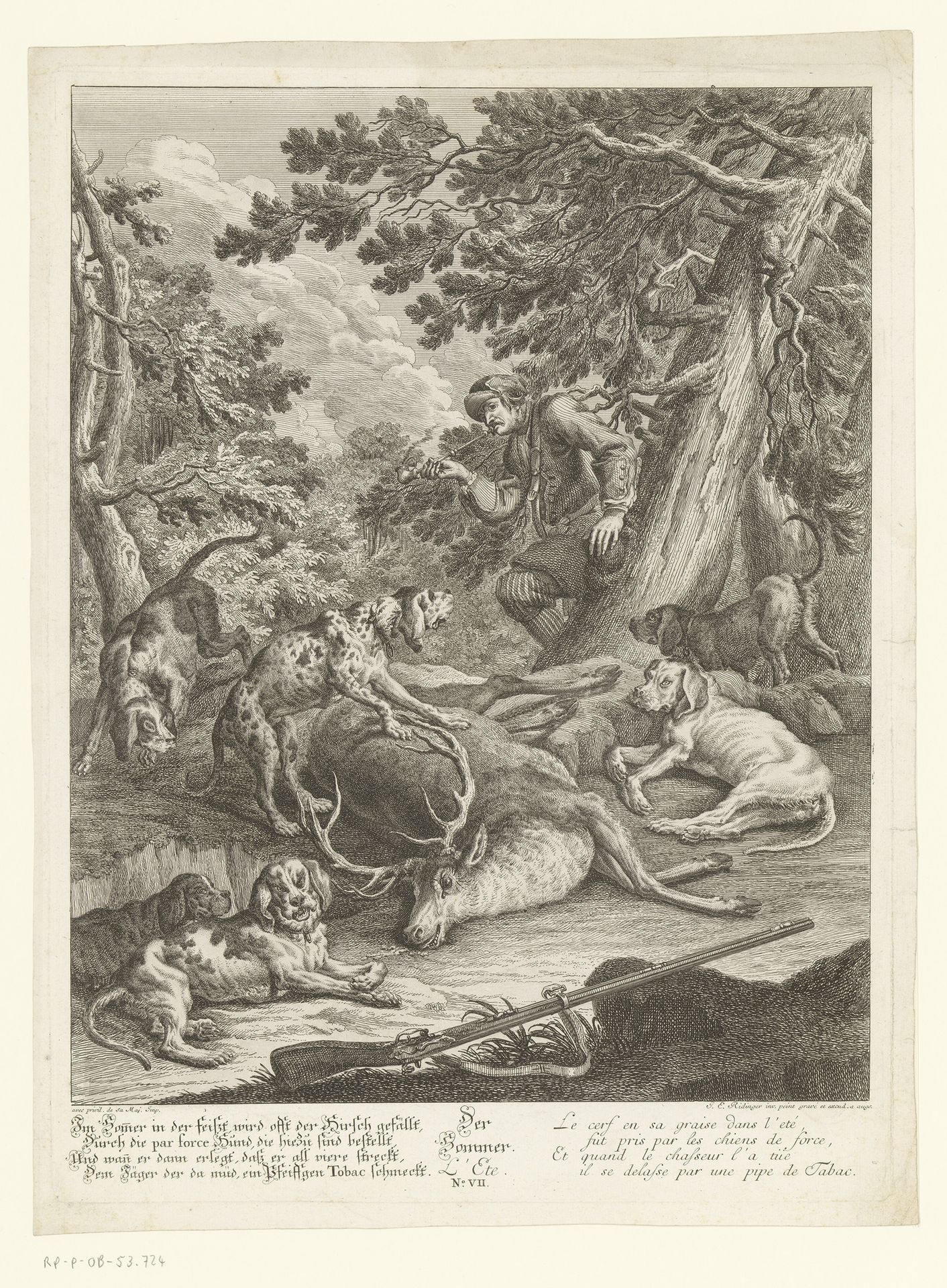 Zomer by Johann Elias Ridinger