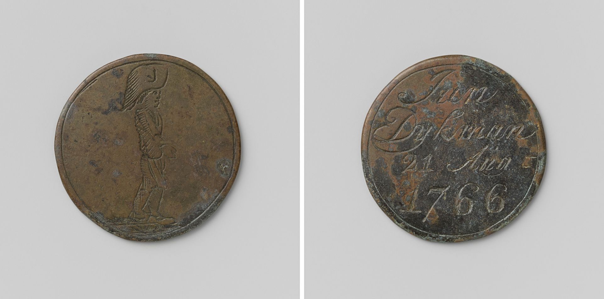 Korendragers- en -stortersgilde van Amsterdam, gildepenning van Jan Dykman by Anonymous