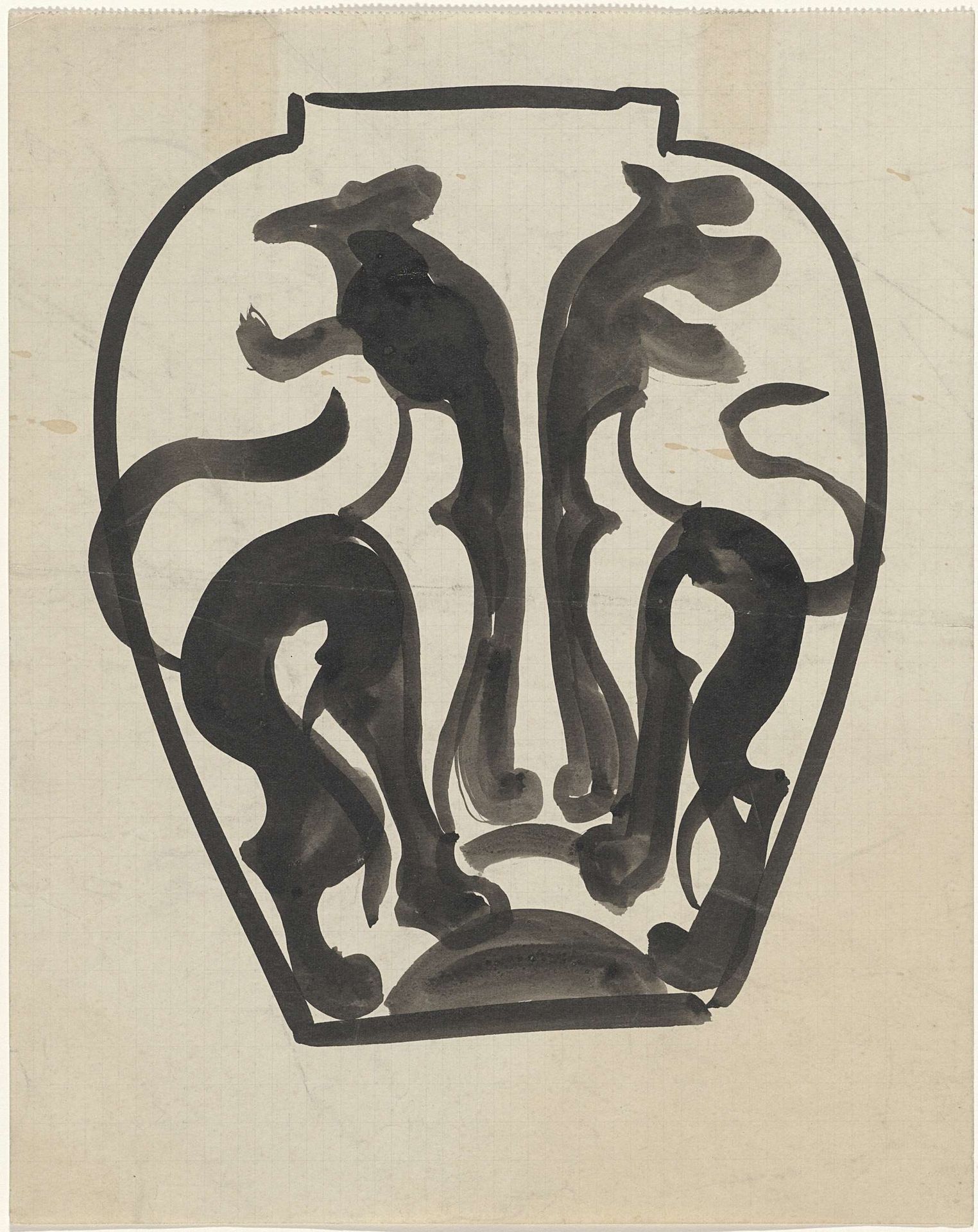 Ontwerp voor een vaas by Carel Adolph Lion Cachet