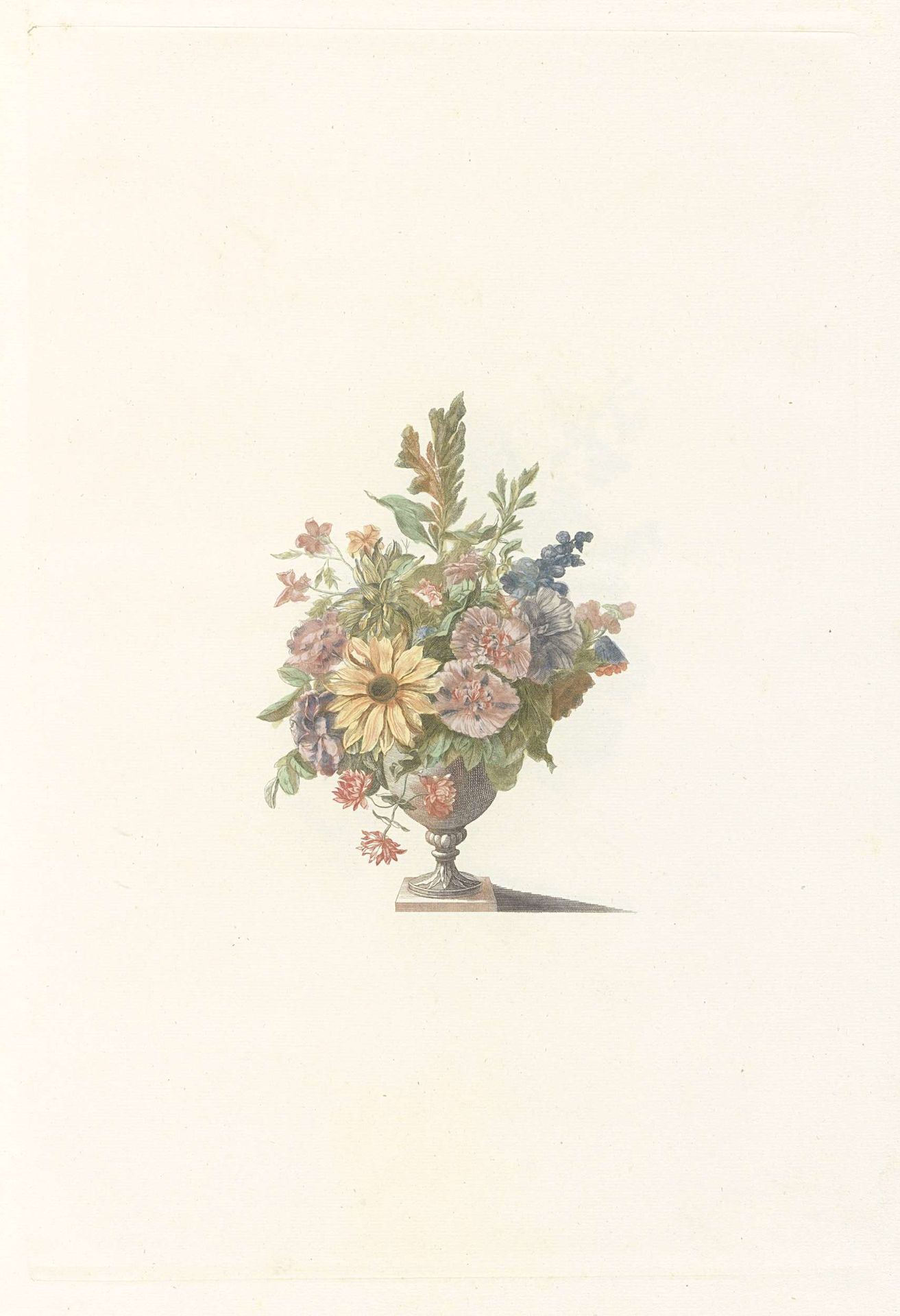 Bloemenvaas met onder andere een zonnebloem by Anonymous
