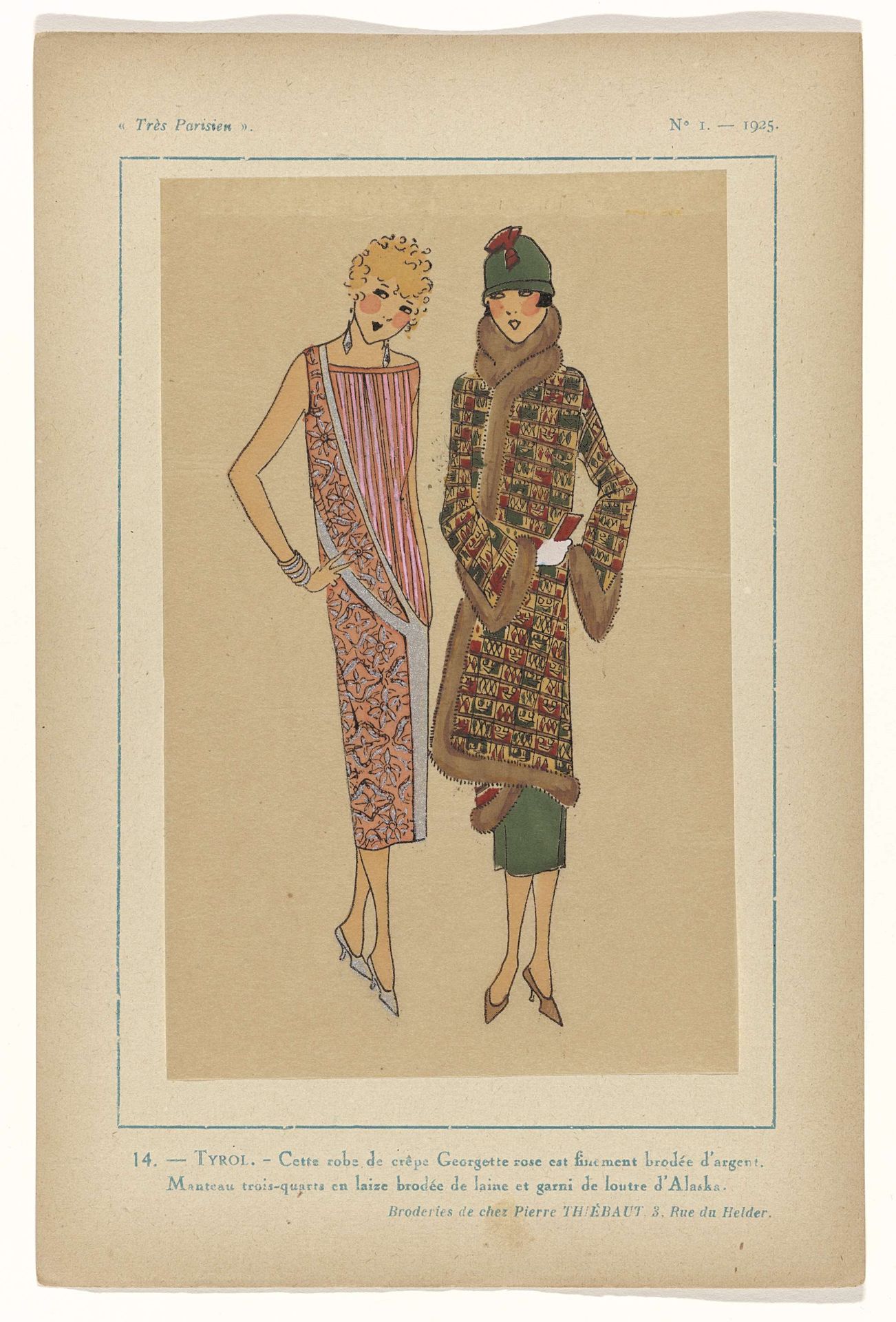 Très Parisien, 1925, No. 1, Pl. 14-TYROL. by G-P. Joumard