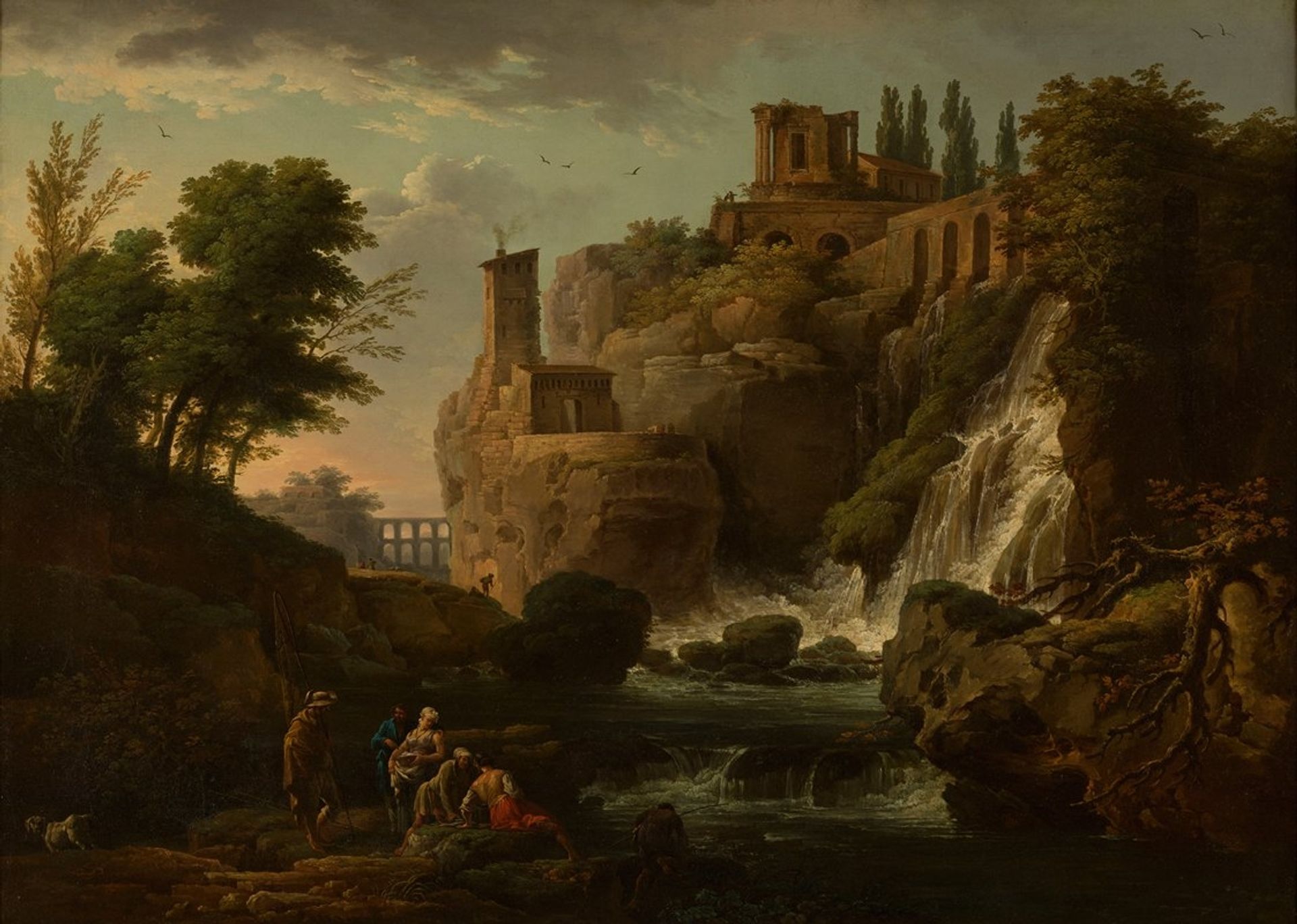 Les Cascatelles de Tivoli by Claude-Joseph Vernet