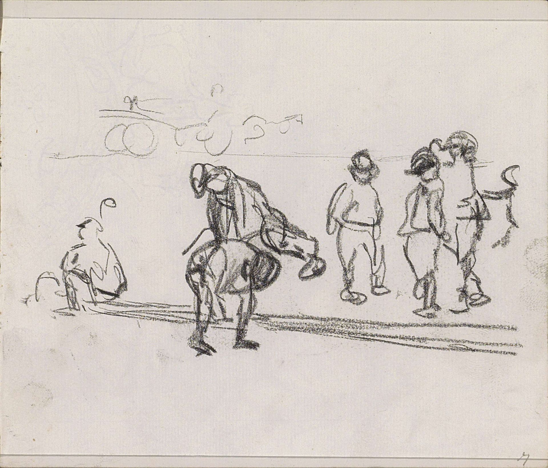 Twee bokspringende jongens by Isaac Israels