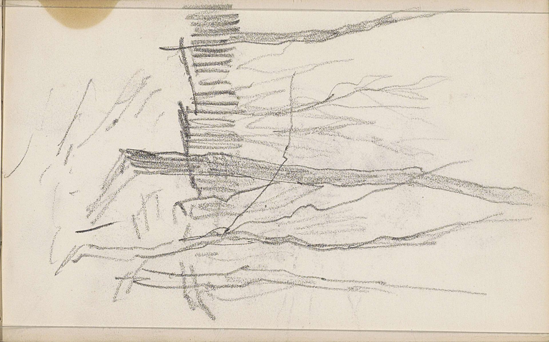 Kale bomen voor een hek by Anton Mauve