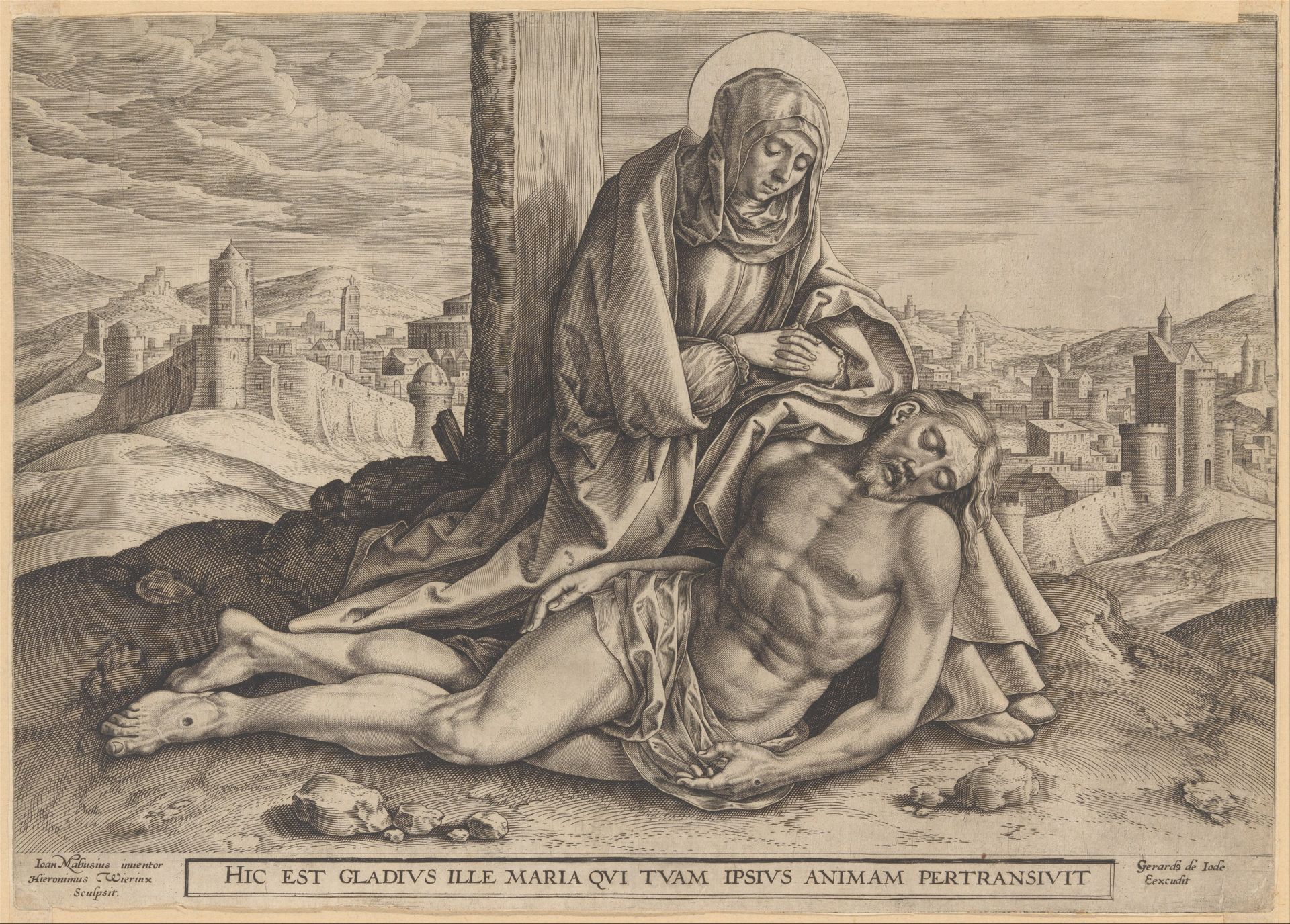 Pieta by Hieronymus (Jerome) Wierix
