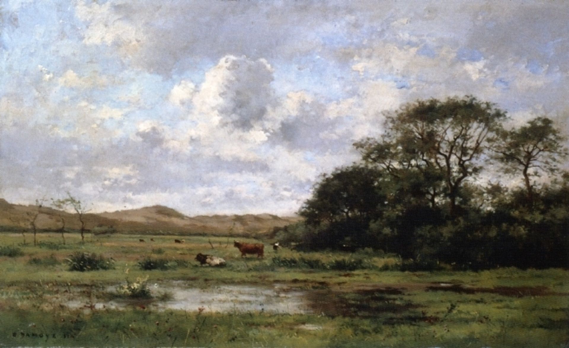 A Landscape with Cows by Pierre Emmanuel Damoye