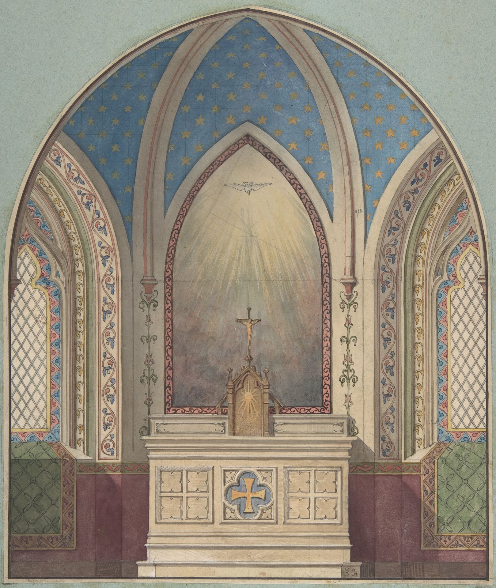 Design for Altar, Saint Clotilde by Jules-Edmond-Charles Lachaise