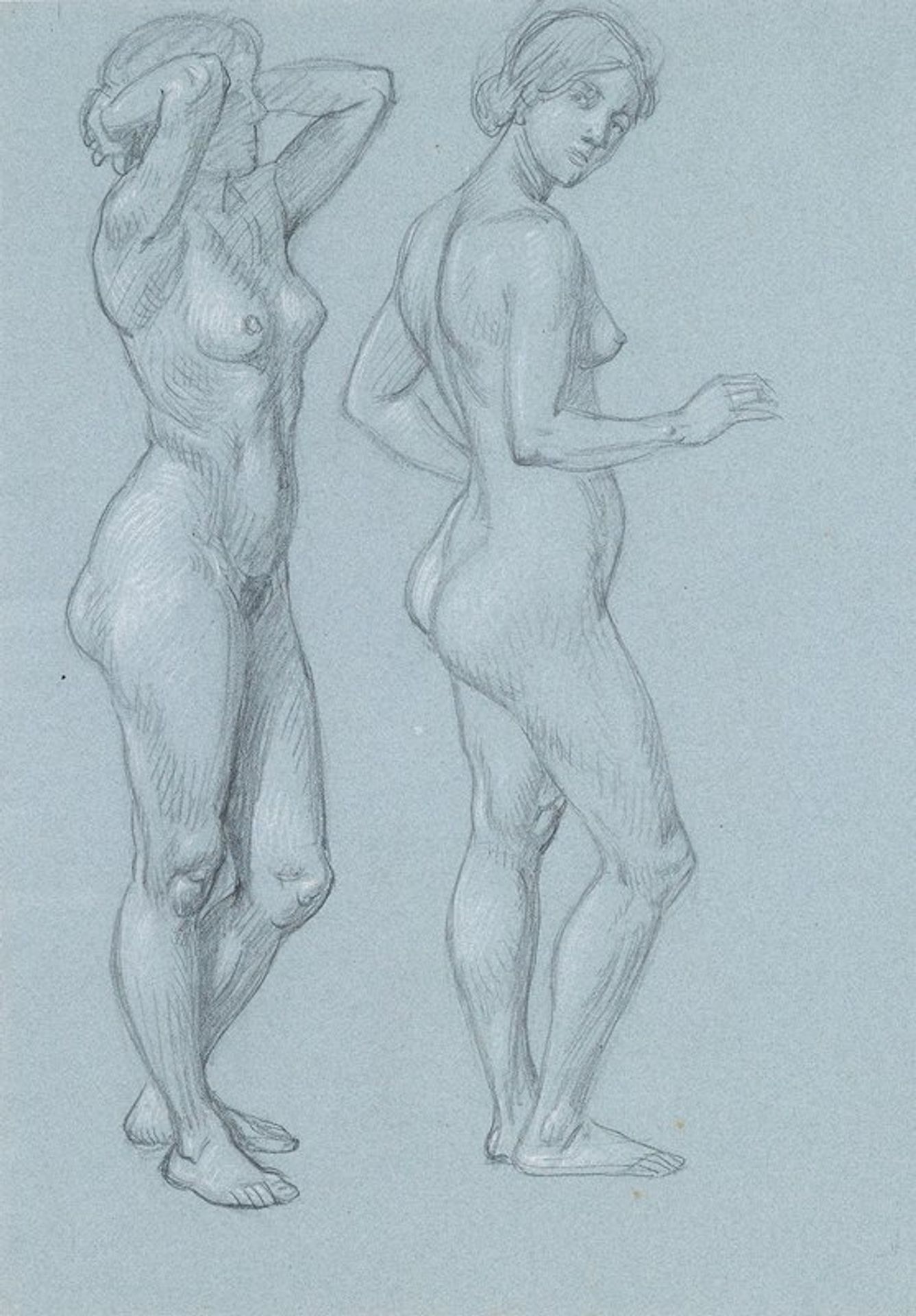 Skizze eines weiblichen Aktes by Hans Thoma