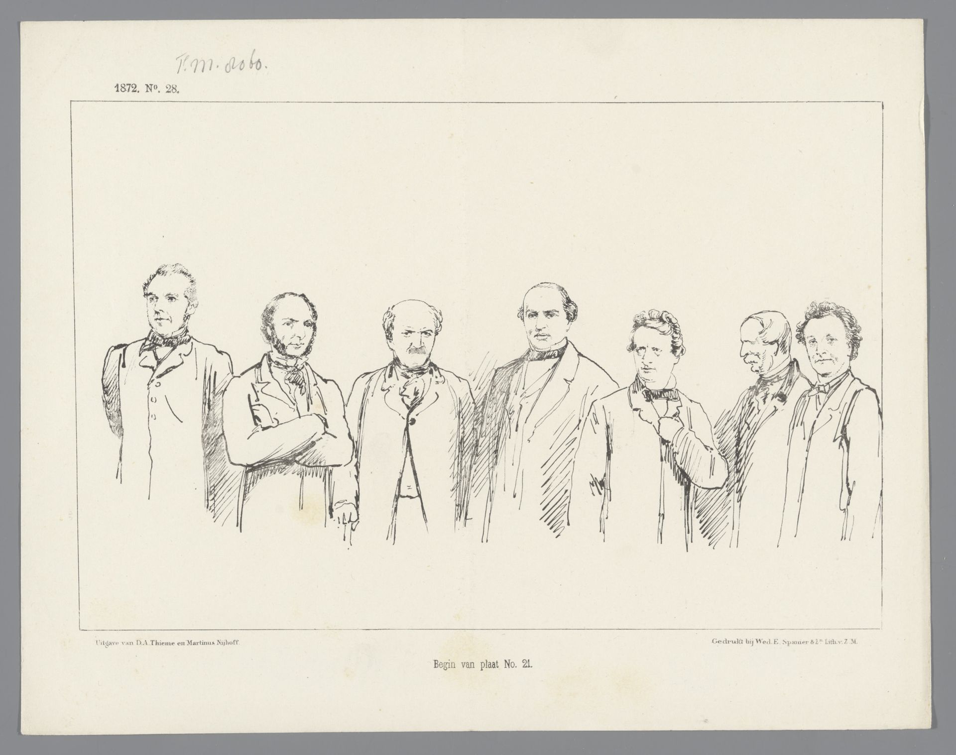 Spotprent met de nieuwe ministers, 1872 by Johan Michaël Schmidt Crans