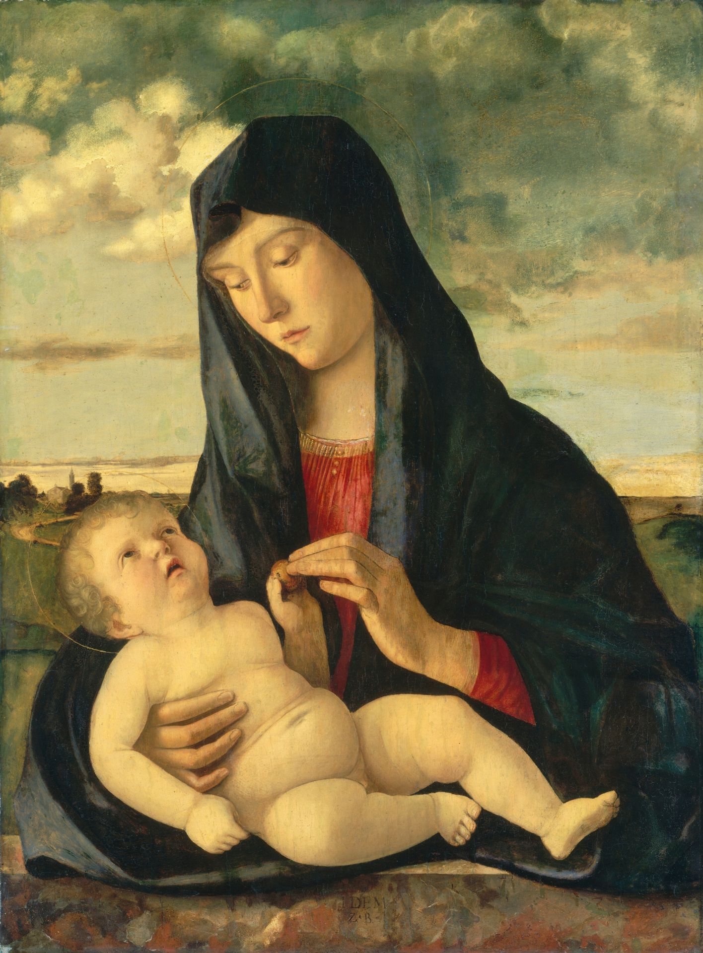Madonna and Child in a Landscape by Giovanni Bellini