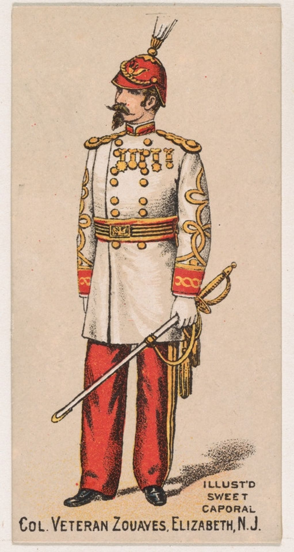 Colonel, Veteran Zouaves, Elizabeth, New Jersey, from the Military Series (N224) issued by Kinney Tobacco Company to promote Sweet Caporal Cigarettes by Kinney Brothers Tobacco Company
