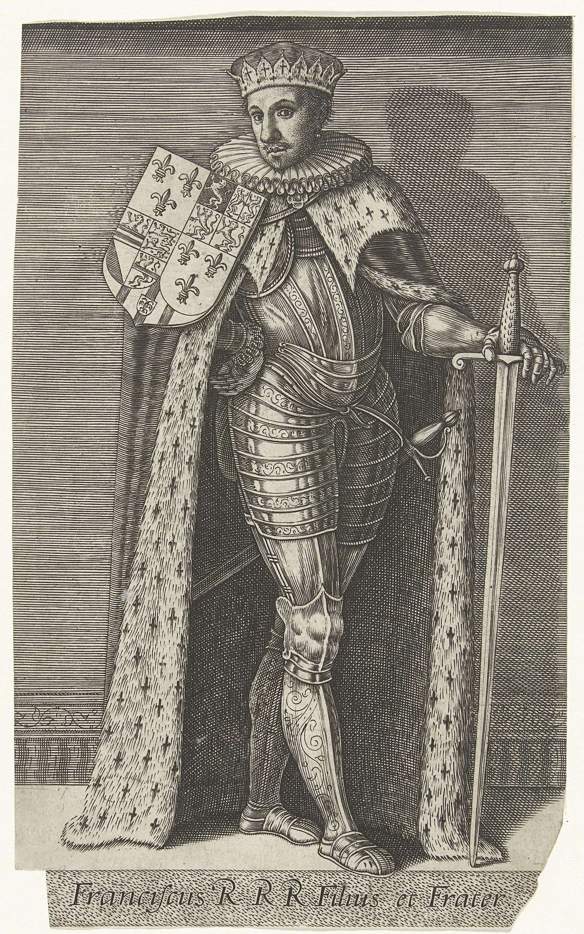 Portret van François-Hercule de Valois, hertog van Anjou by Philips Galle