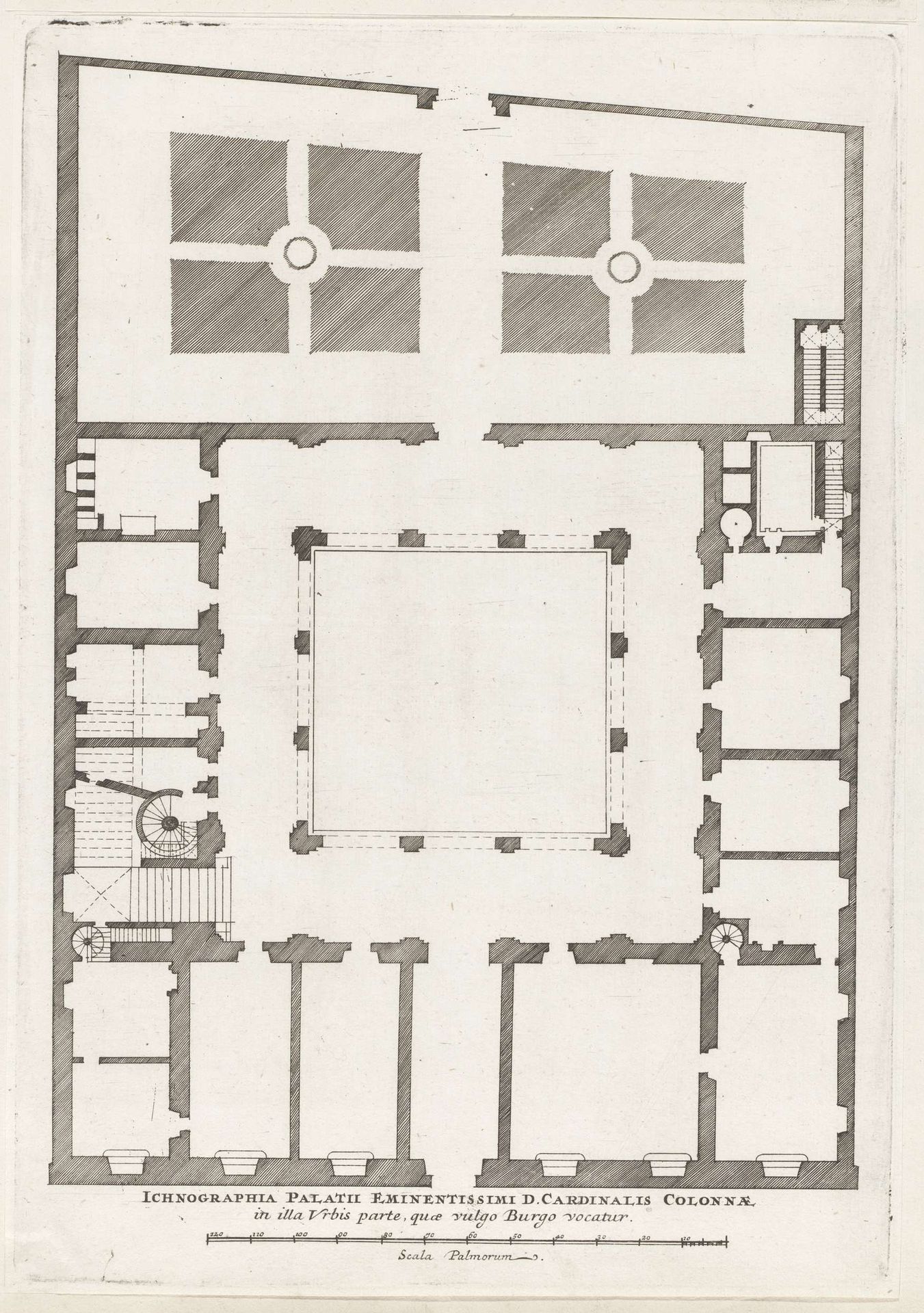 Plattegrond van Palazzo Torlonia te Rome by Giovanni Battista Falda