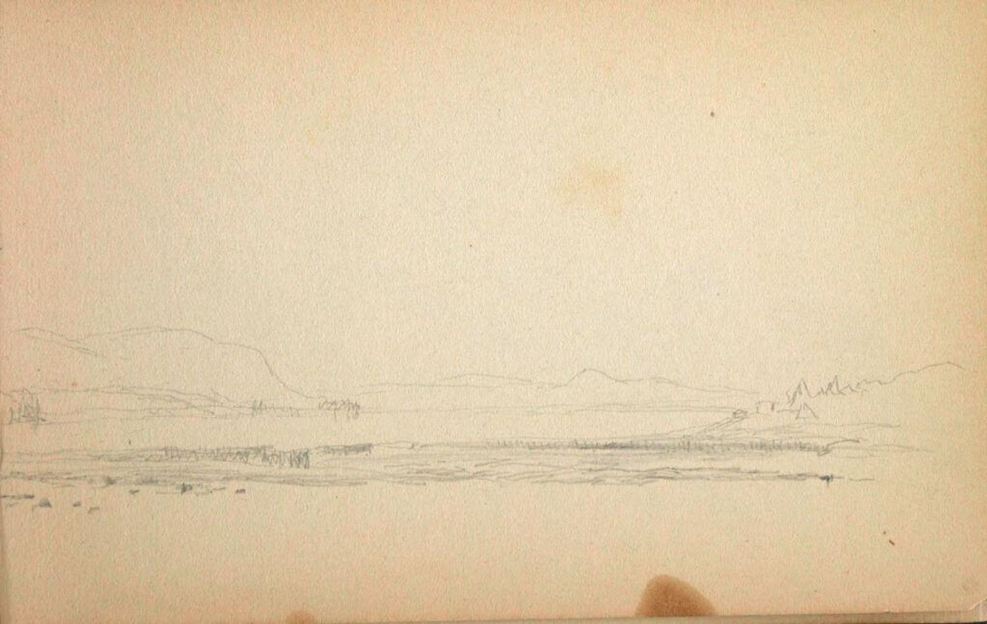 Partial Landscape; verso: Rock Face by Sanford Robinson Gifford