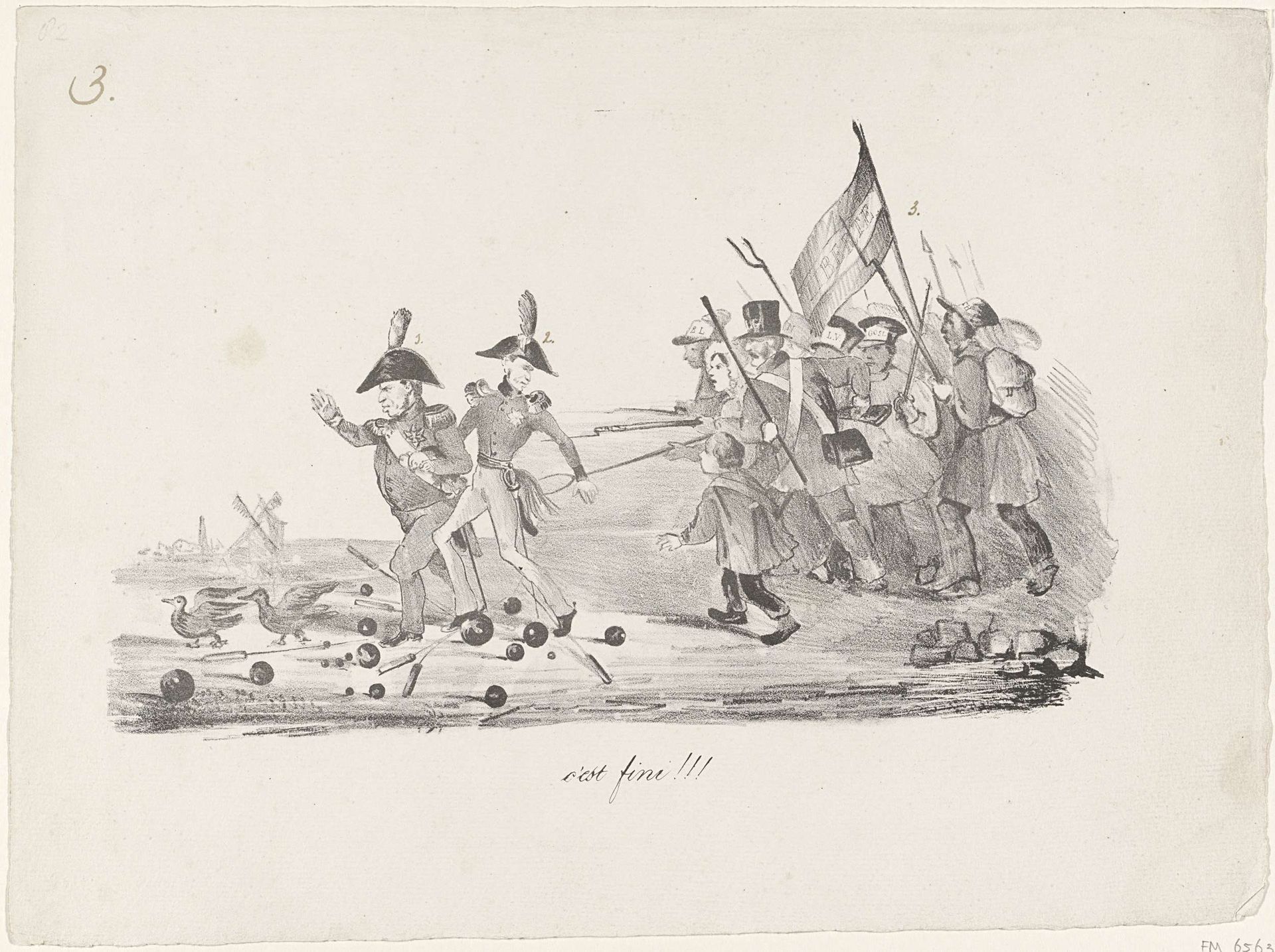 Oranje verjaagd uit België, 1830 by Anonymous