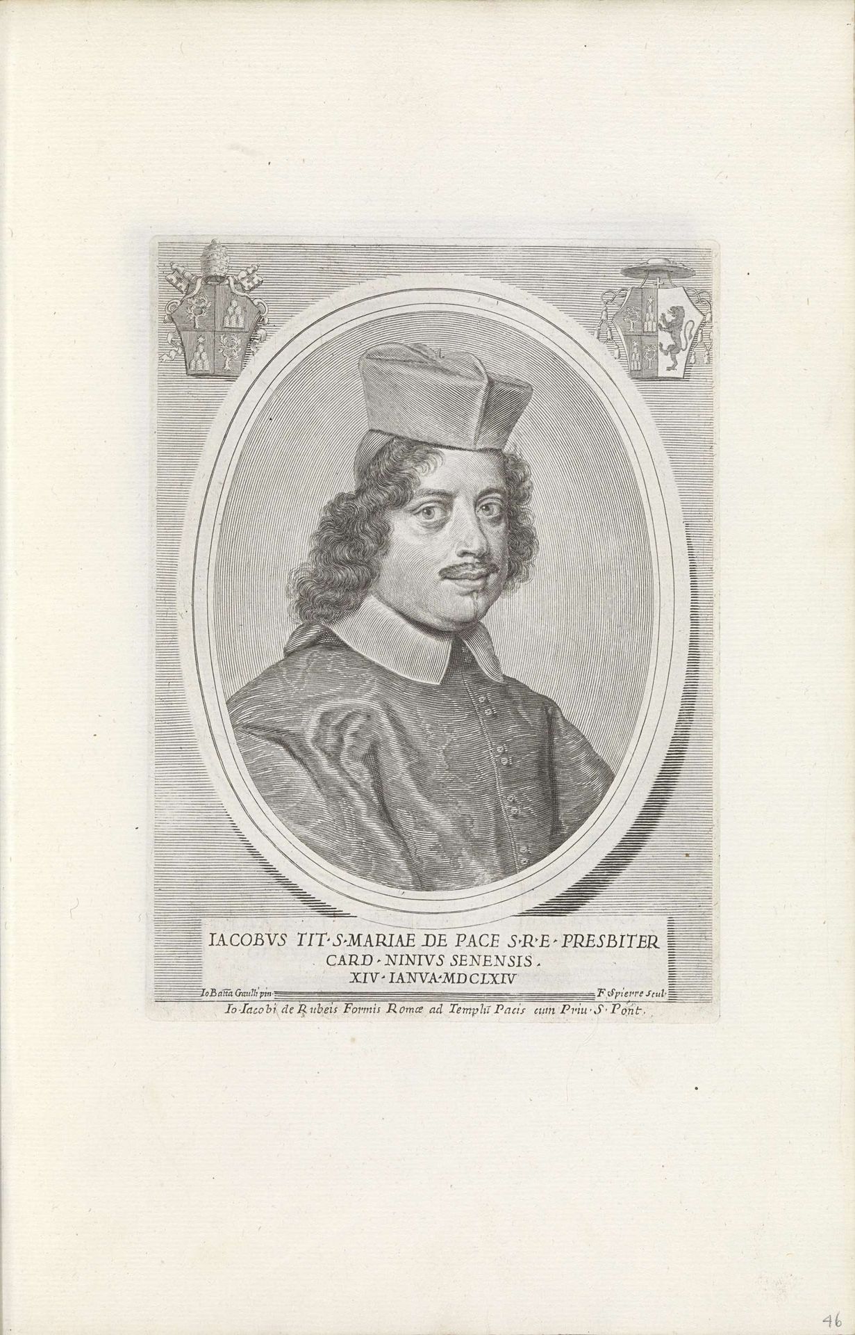 Portret van kardinaal Giacomo Filippo Nini by François Spierre
